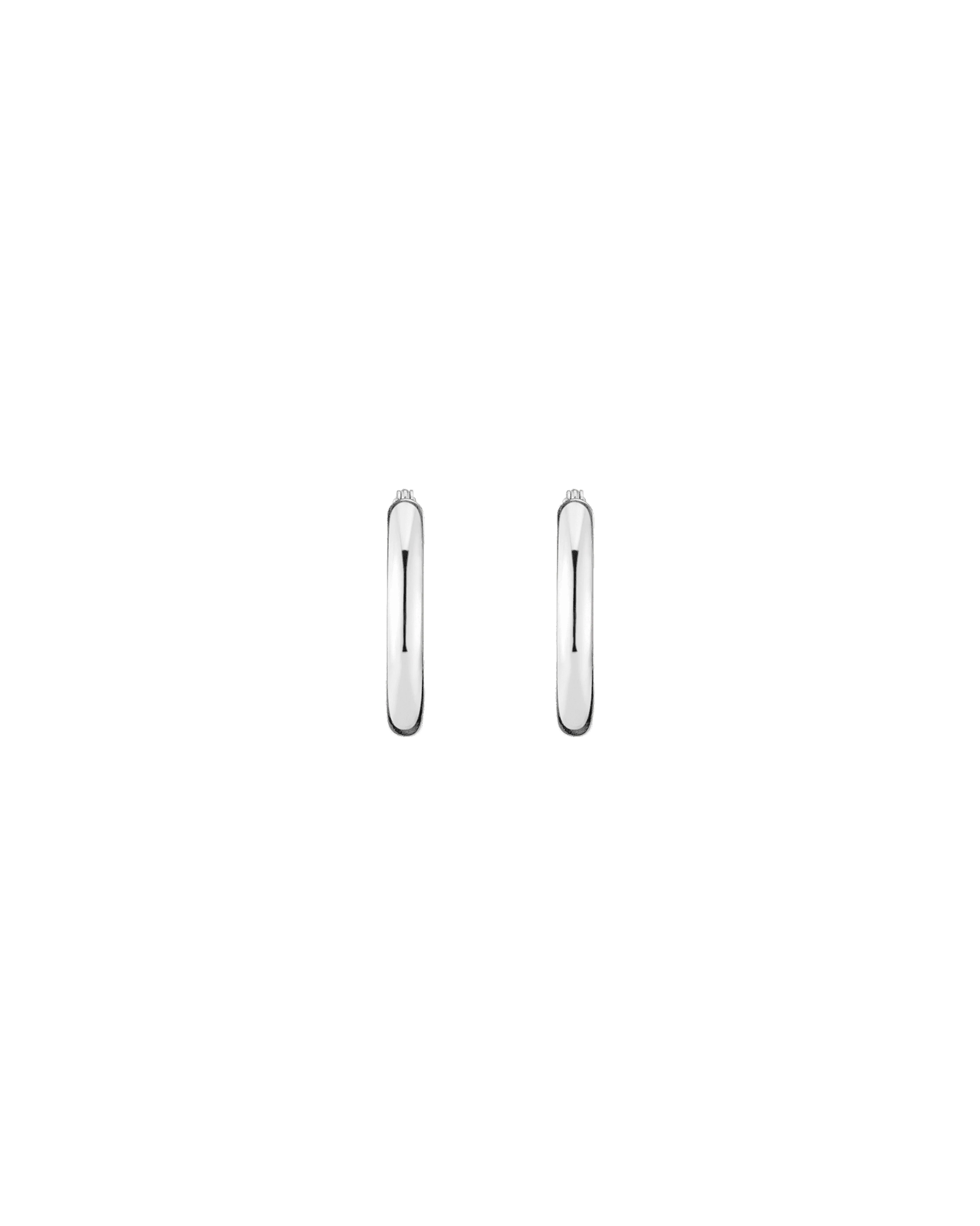 Aurate Silver Hoop Earrings - Image 4
