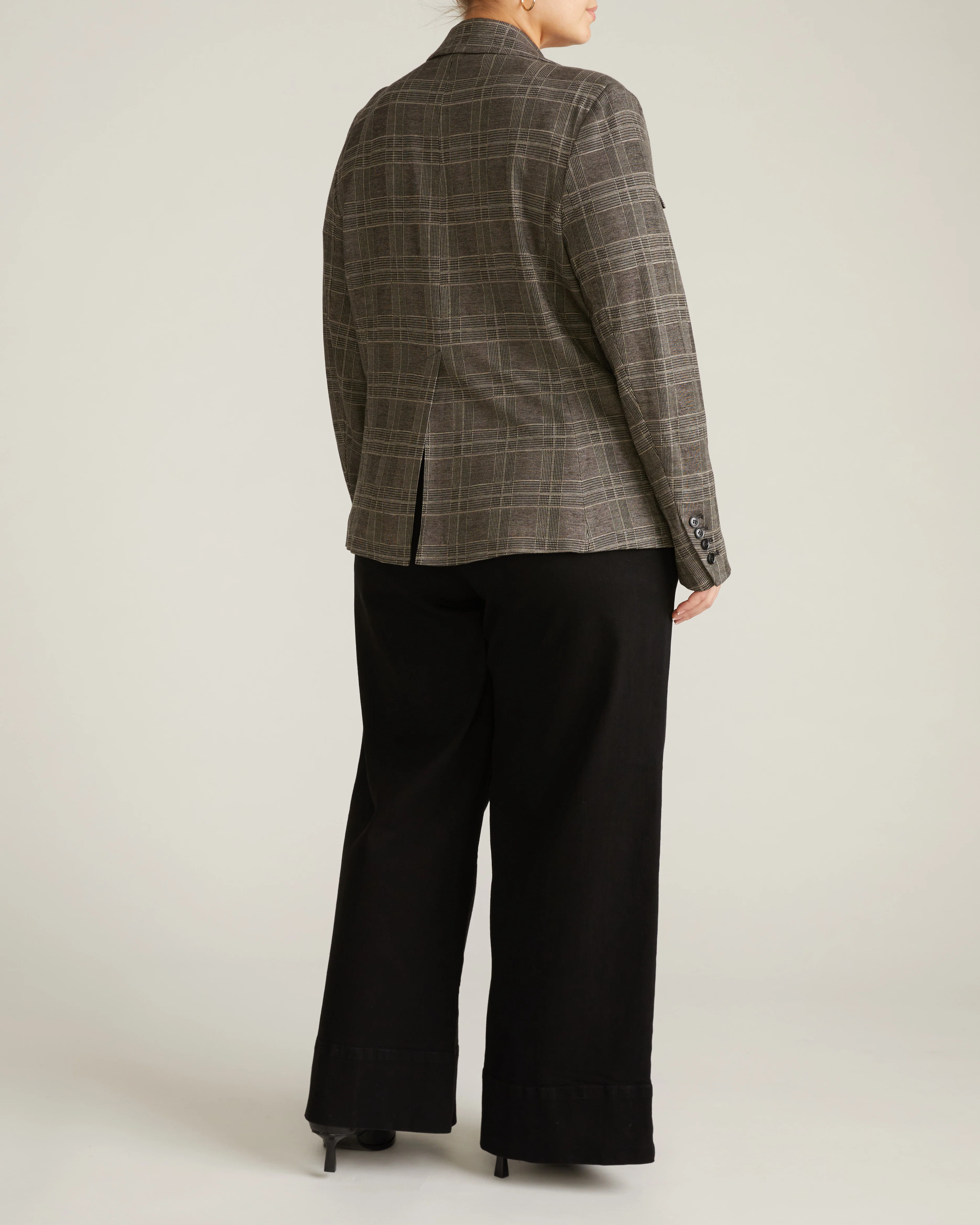 4 Pocket Ponte Blazer - British Plaid - Image 9