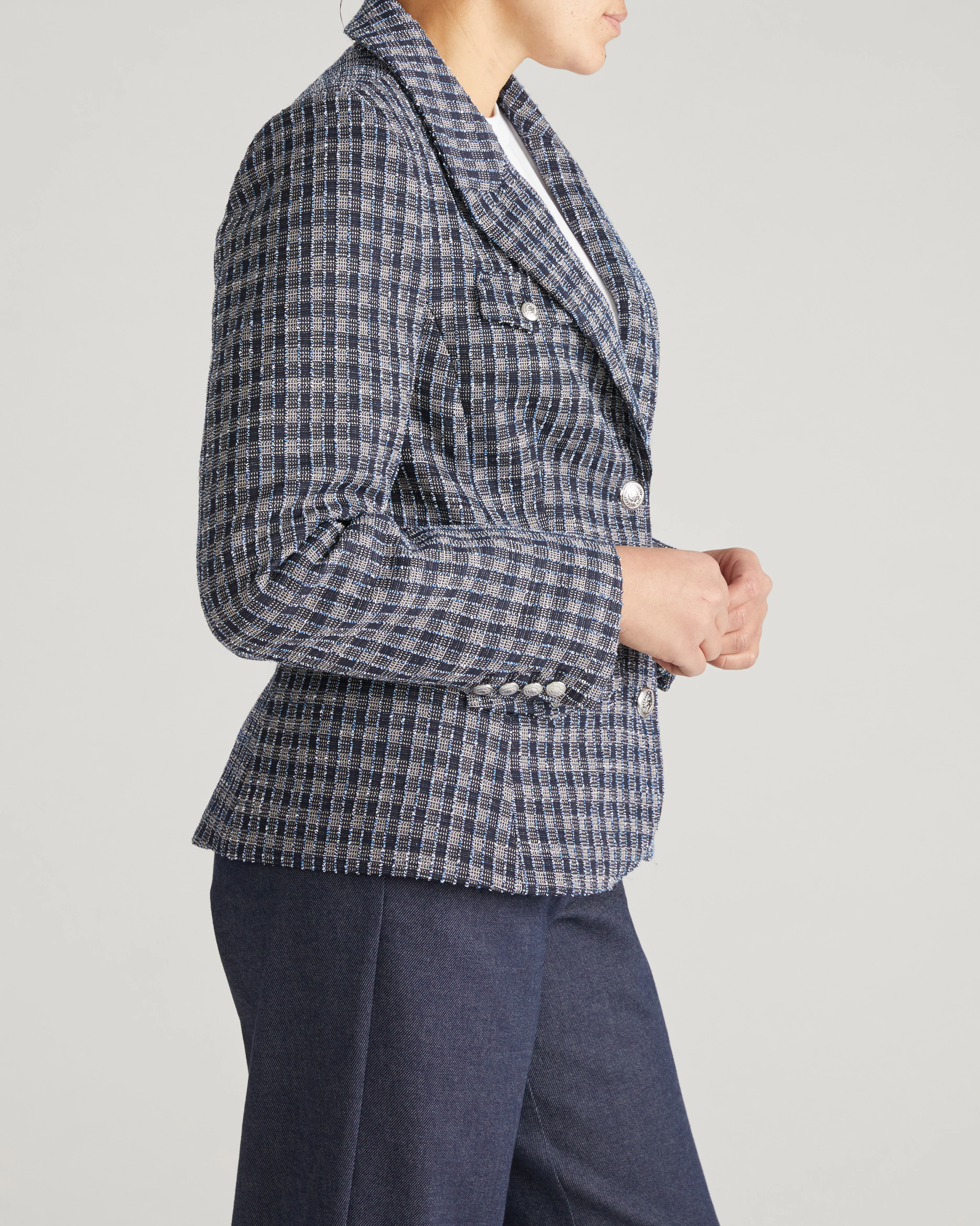 4 Pocket Ponte Blazer - French Tweed - Image 12