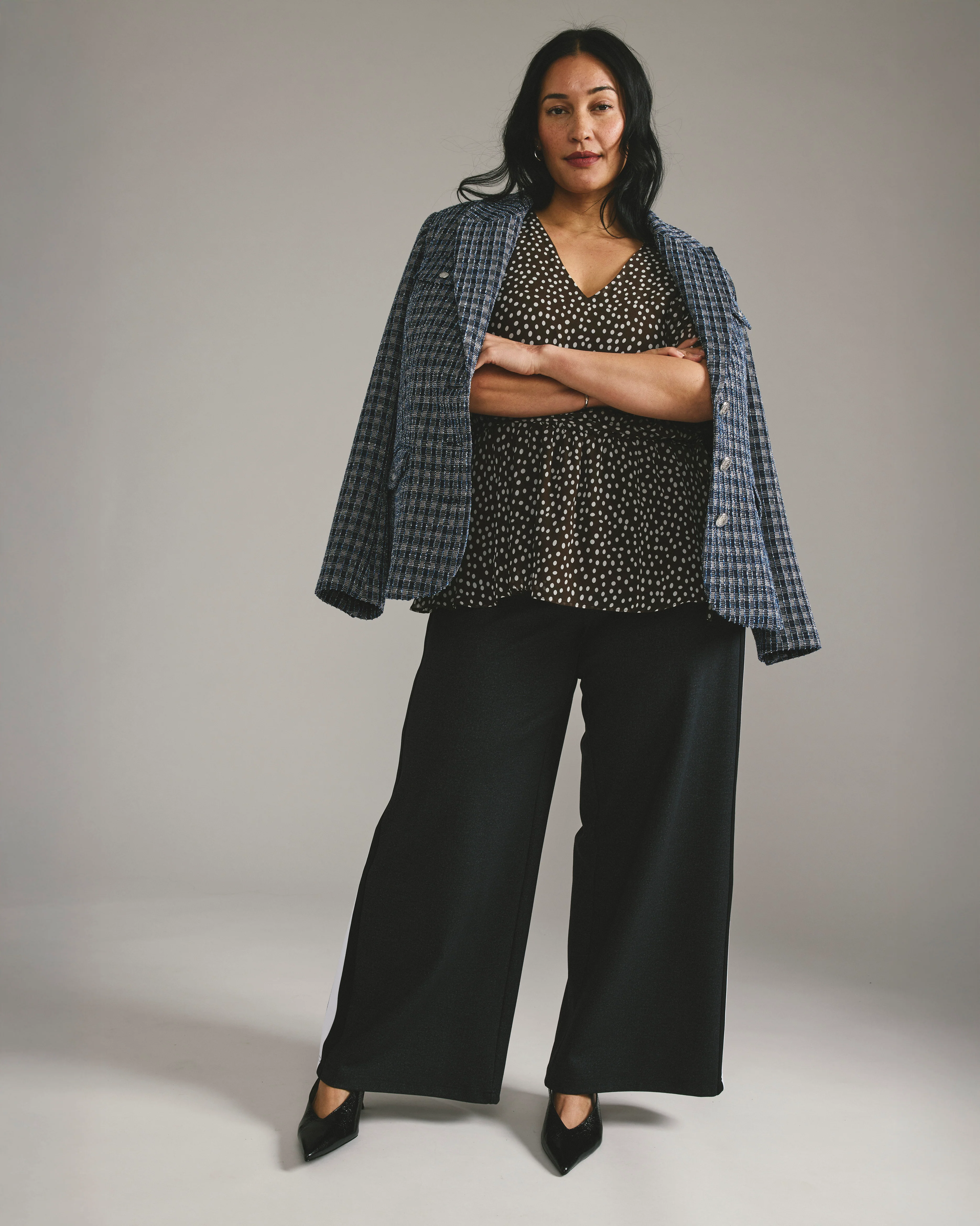 4 Pocket Ponte Blazer - French Tweed - Image 6
