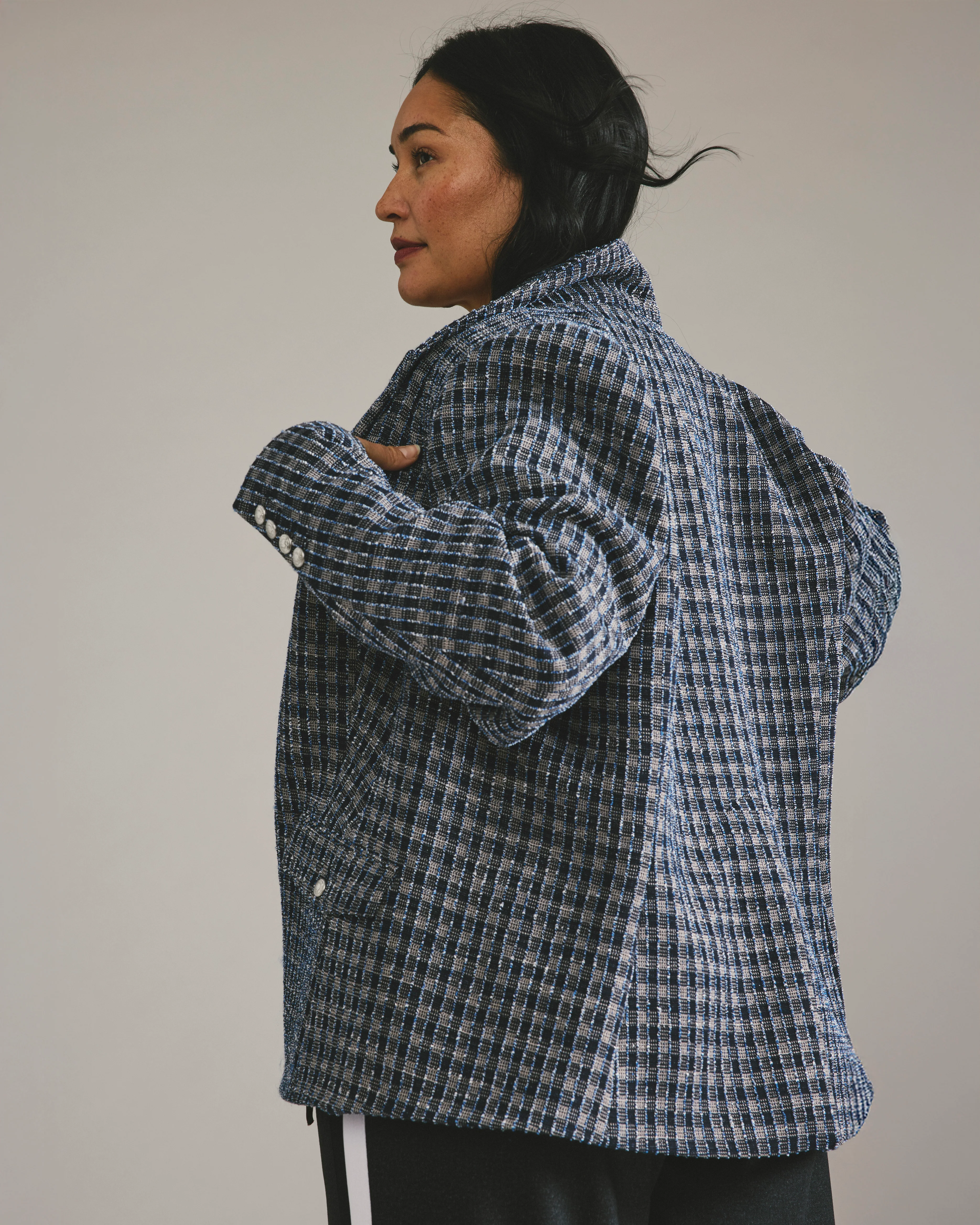 4 Pocket Ponte Blazer - French Tweed - Image 7