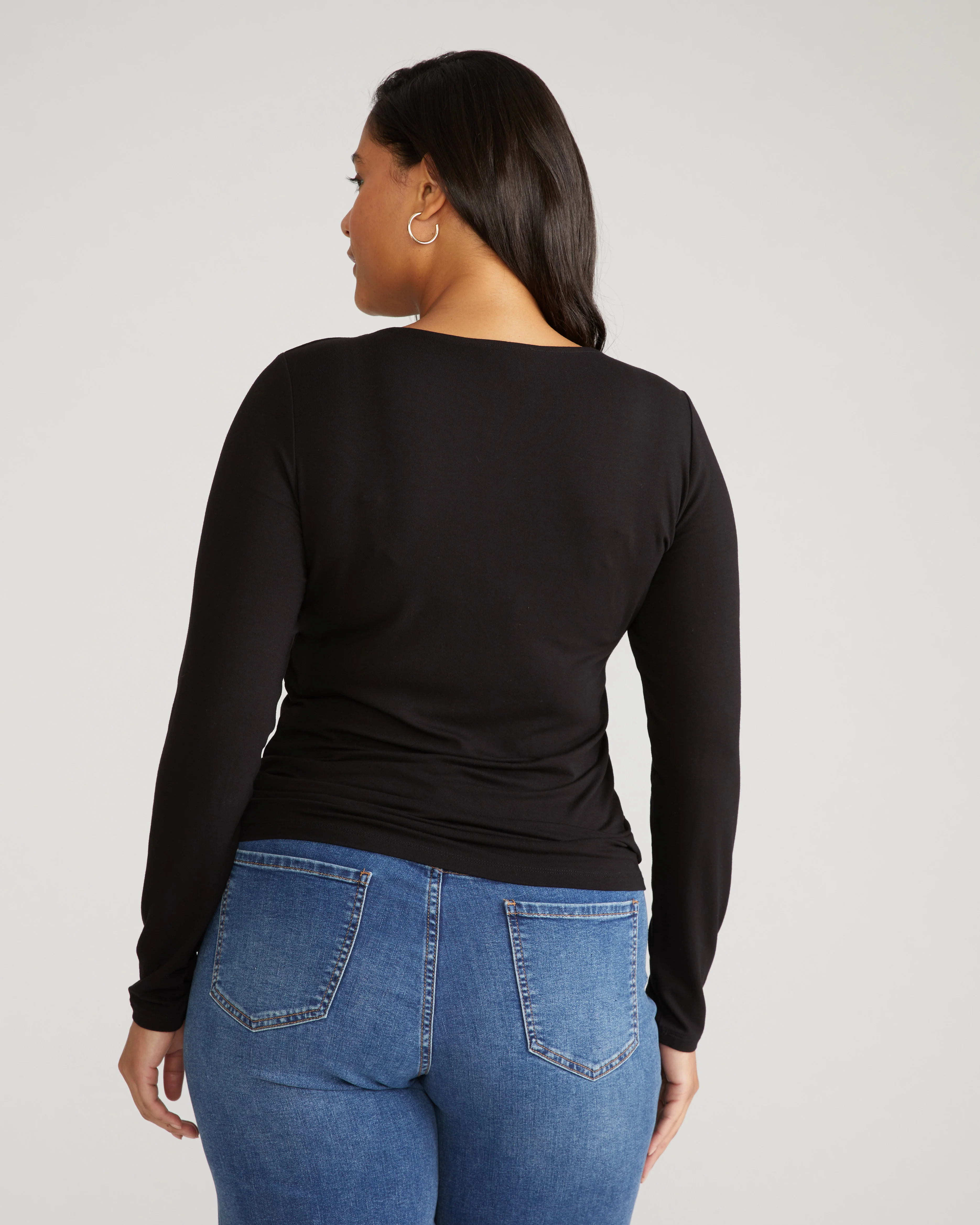 Agatha Liquid Jersey Top - Black - Image 6