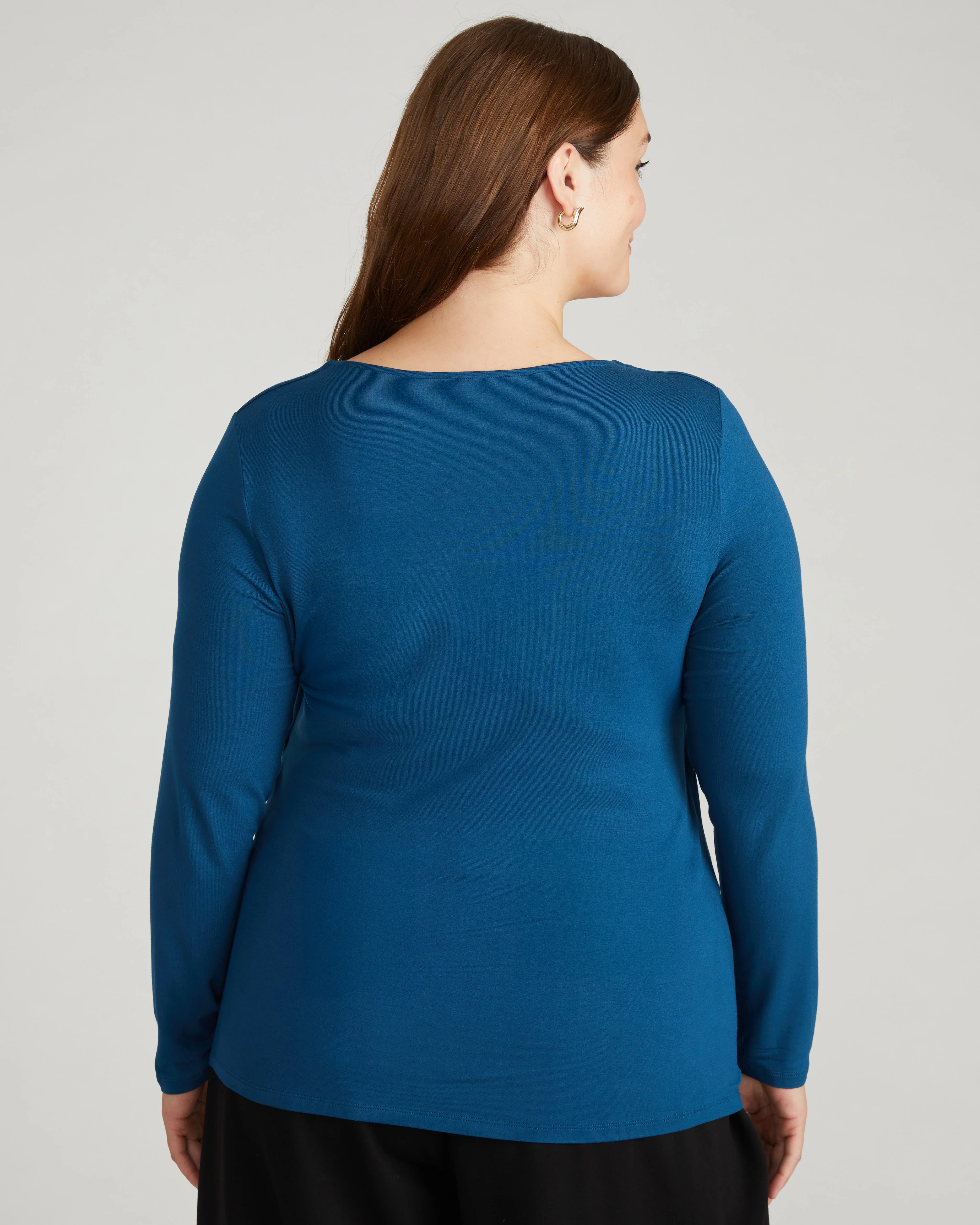 Agatha Liquid Jersey Top - Deep Teal - Image 5