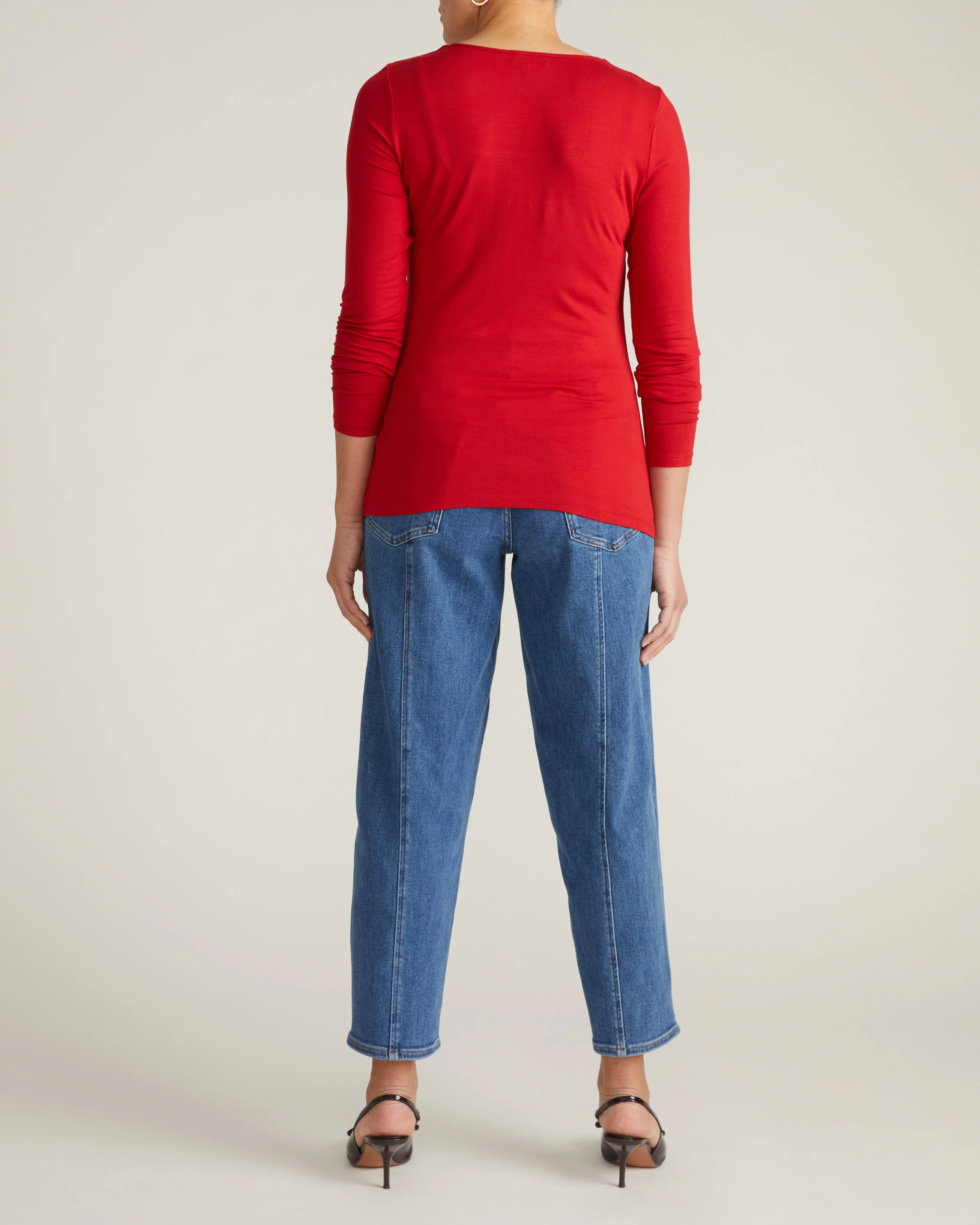 Agatha Liquid Jersey Top - New York Red - Image 6