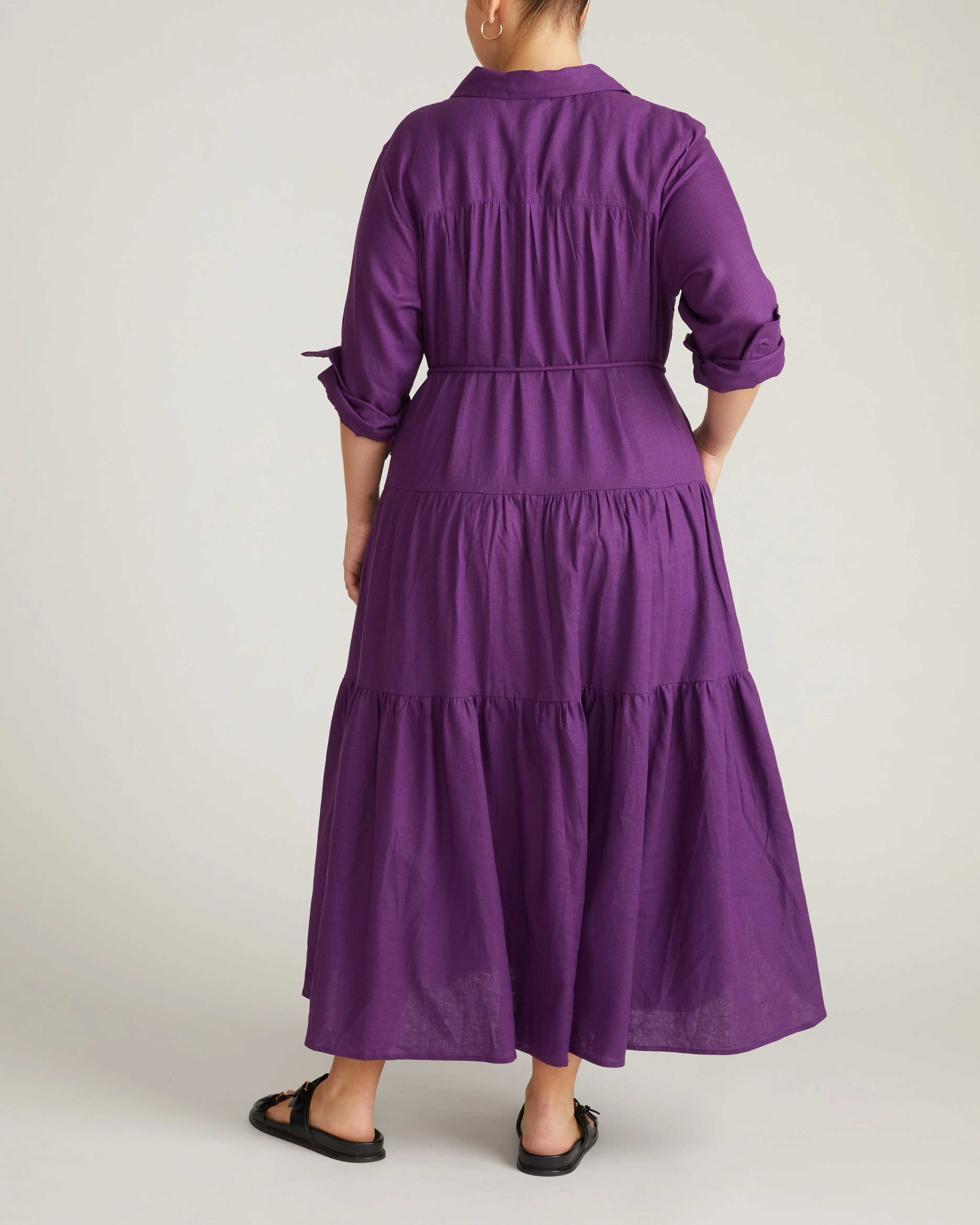 Alix Linen Shirtdress - Dreamy Purple - Image 8