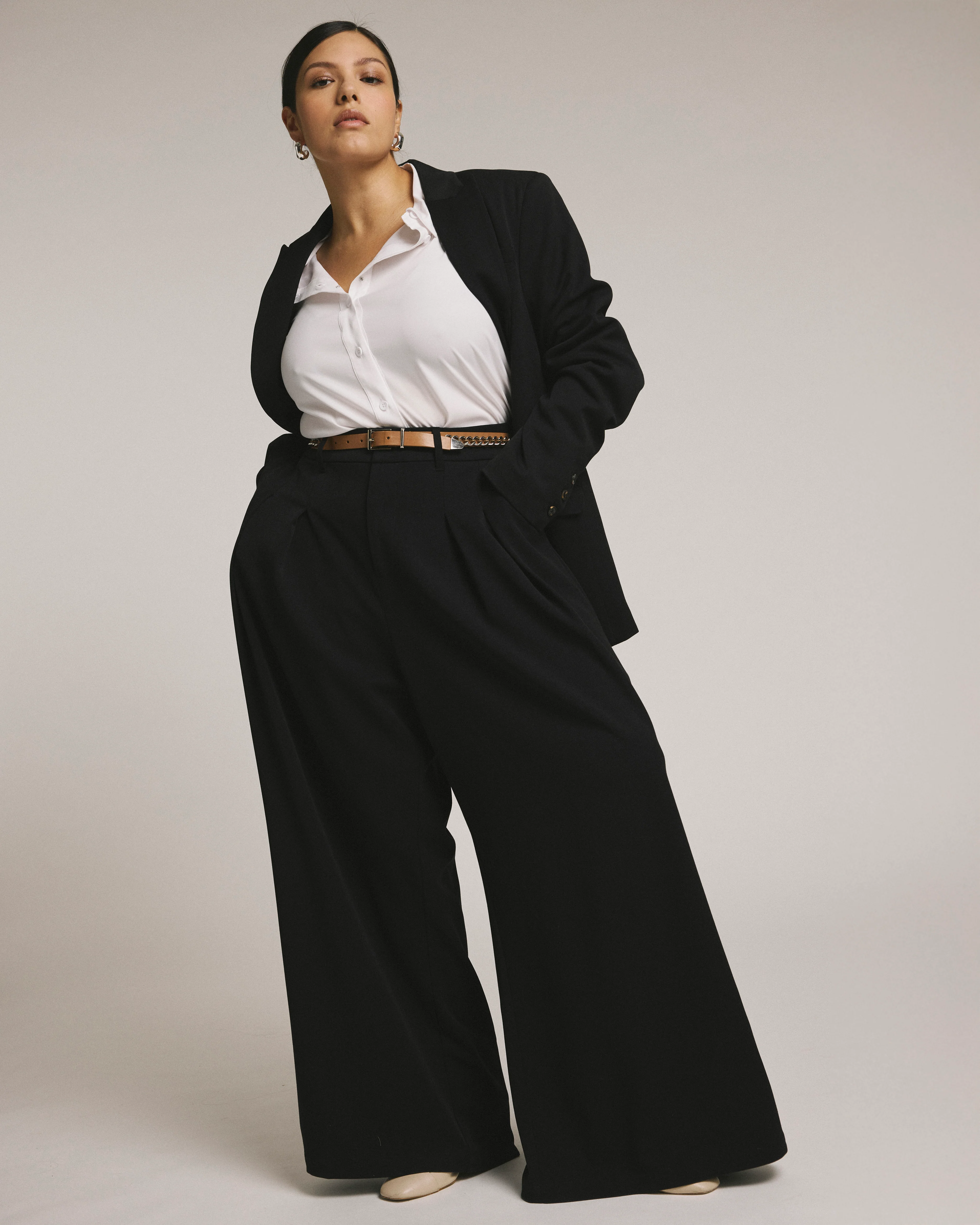 All Day Palais Wide Leg Pants - Black - Image 2