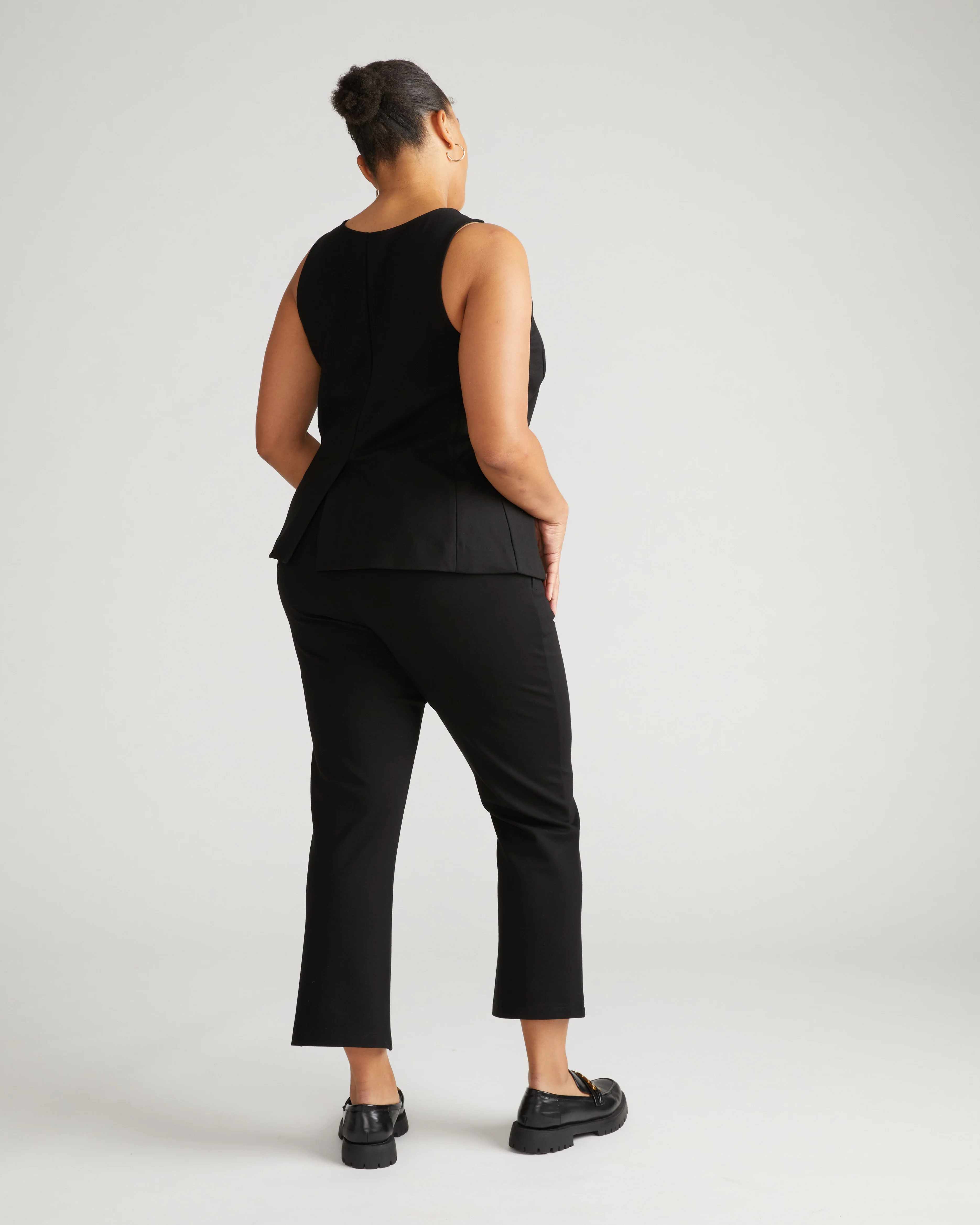 Amaya Ponte Kick Flare Pants - Black - Image 5