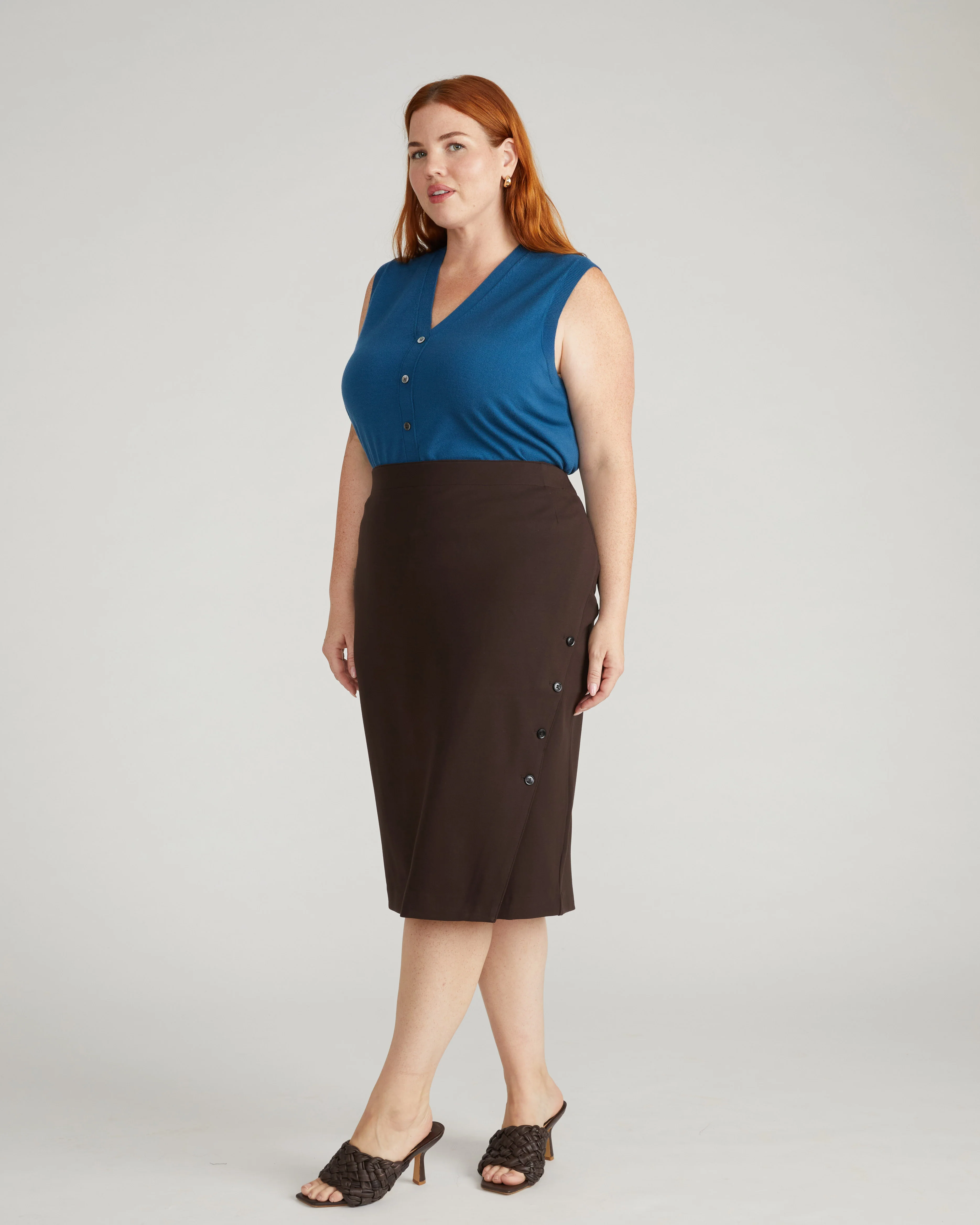Anya Ponte Skirt - Espresso - Image 4