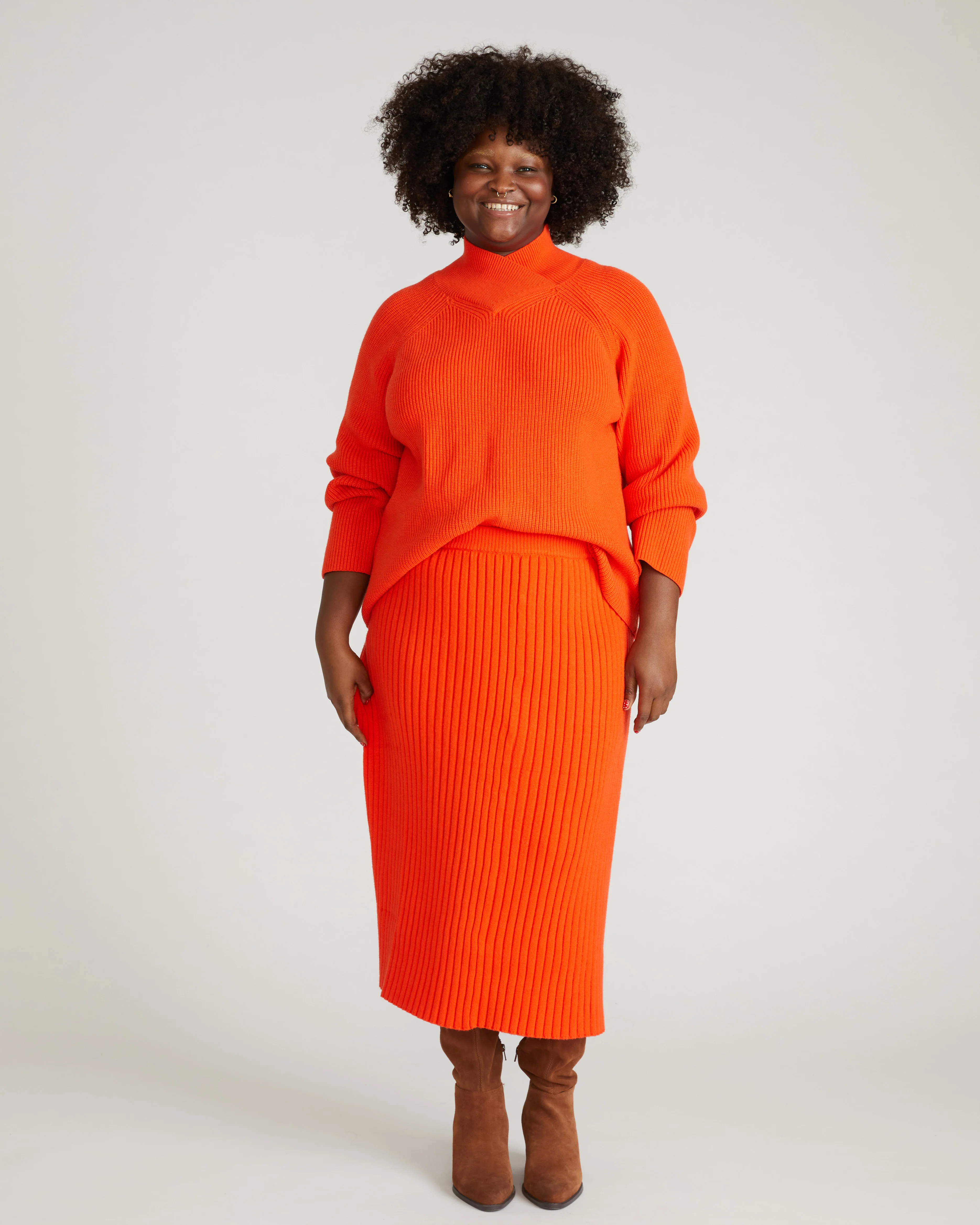 Arly Wrap Neck Sweater - Poppy - Image 3