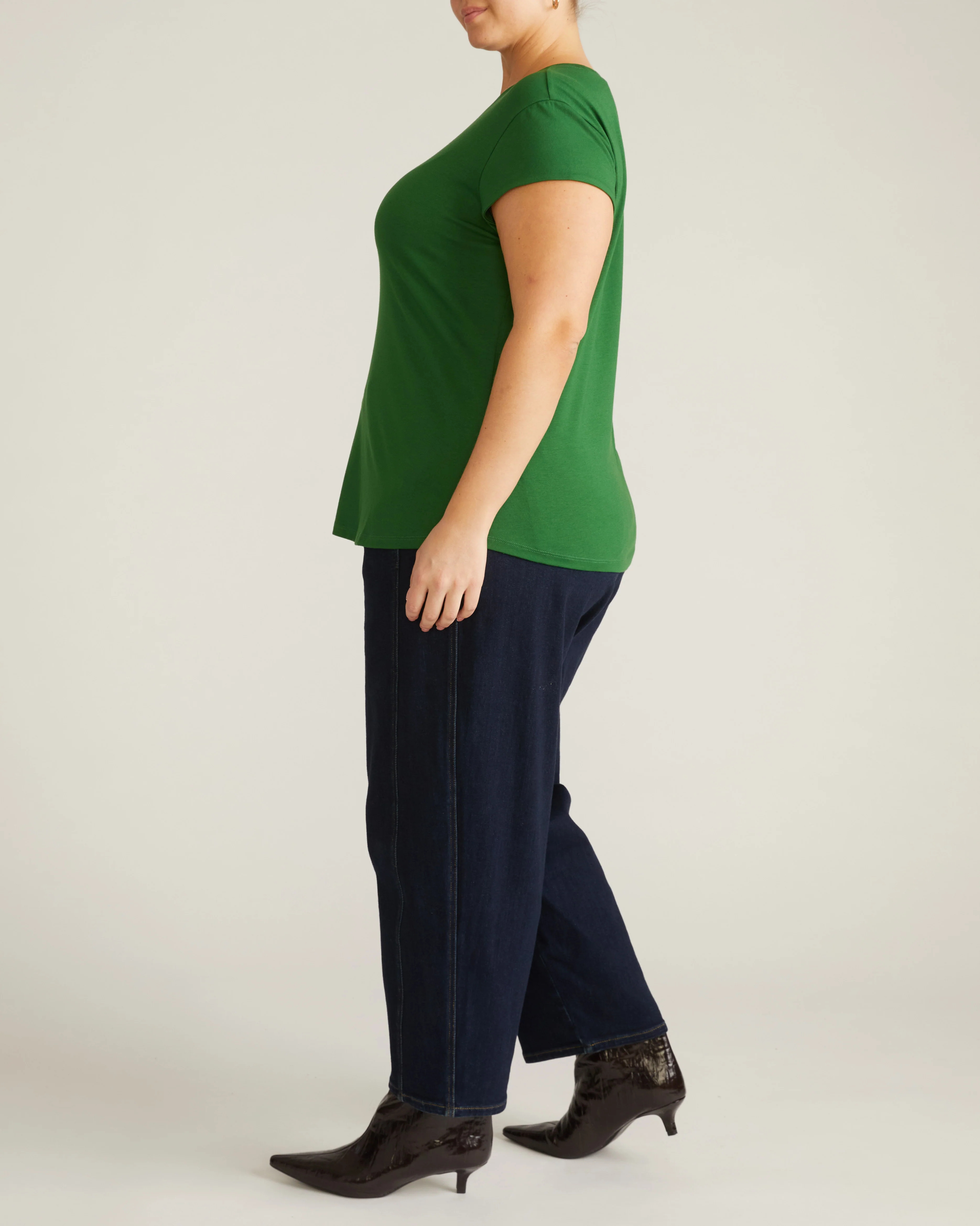 Ashley Cap Sleeve Tee - Green Park - Image 5