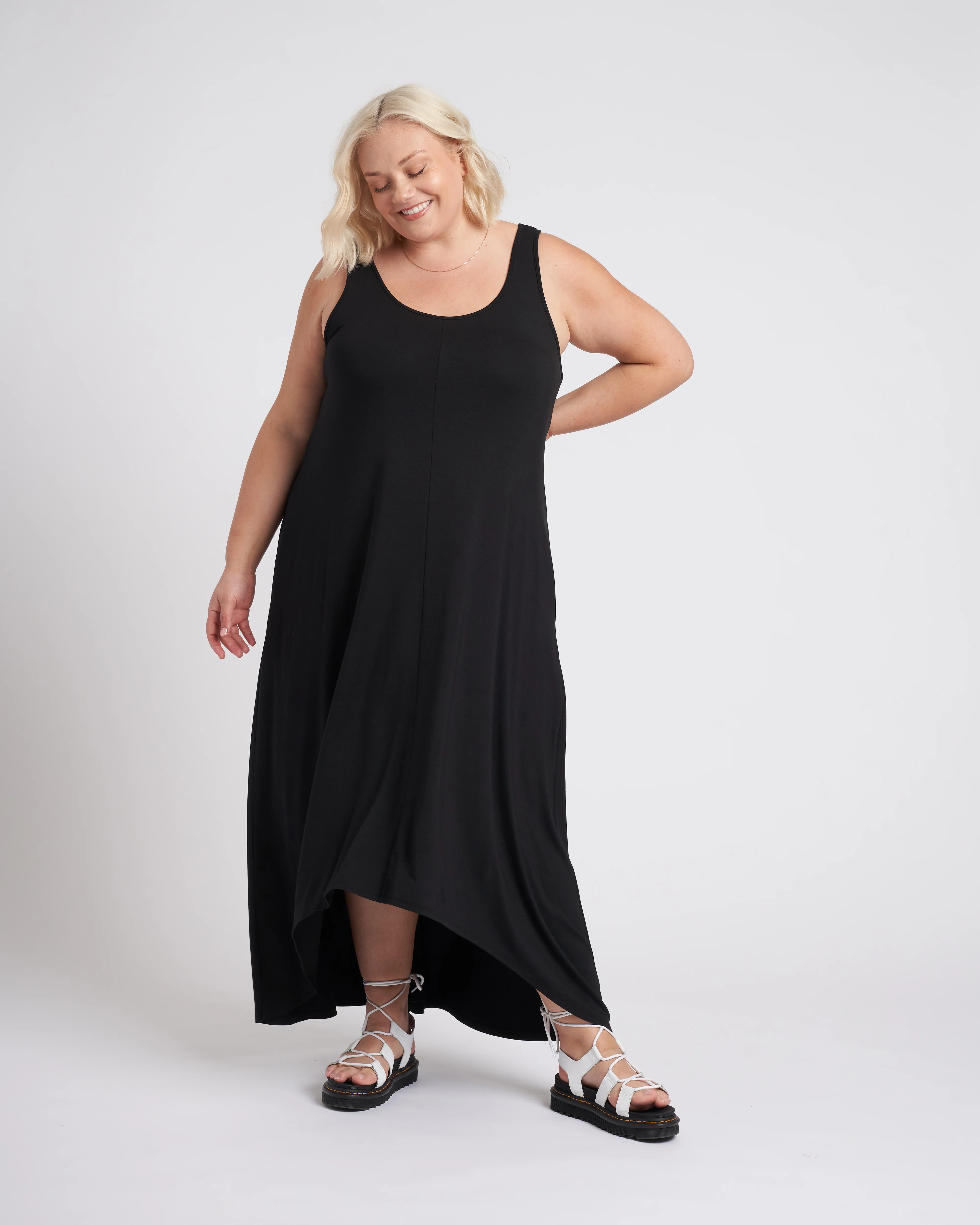 Athena Divine Jersey Dress - Black - Image 7