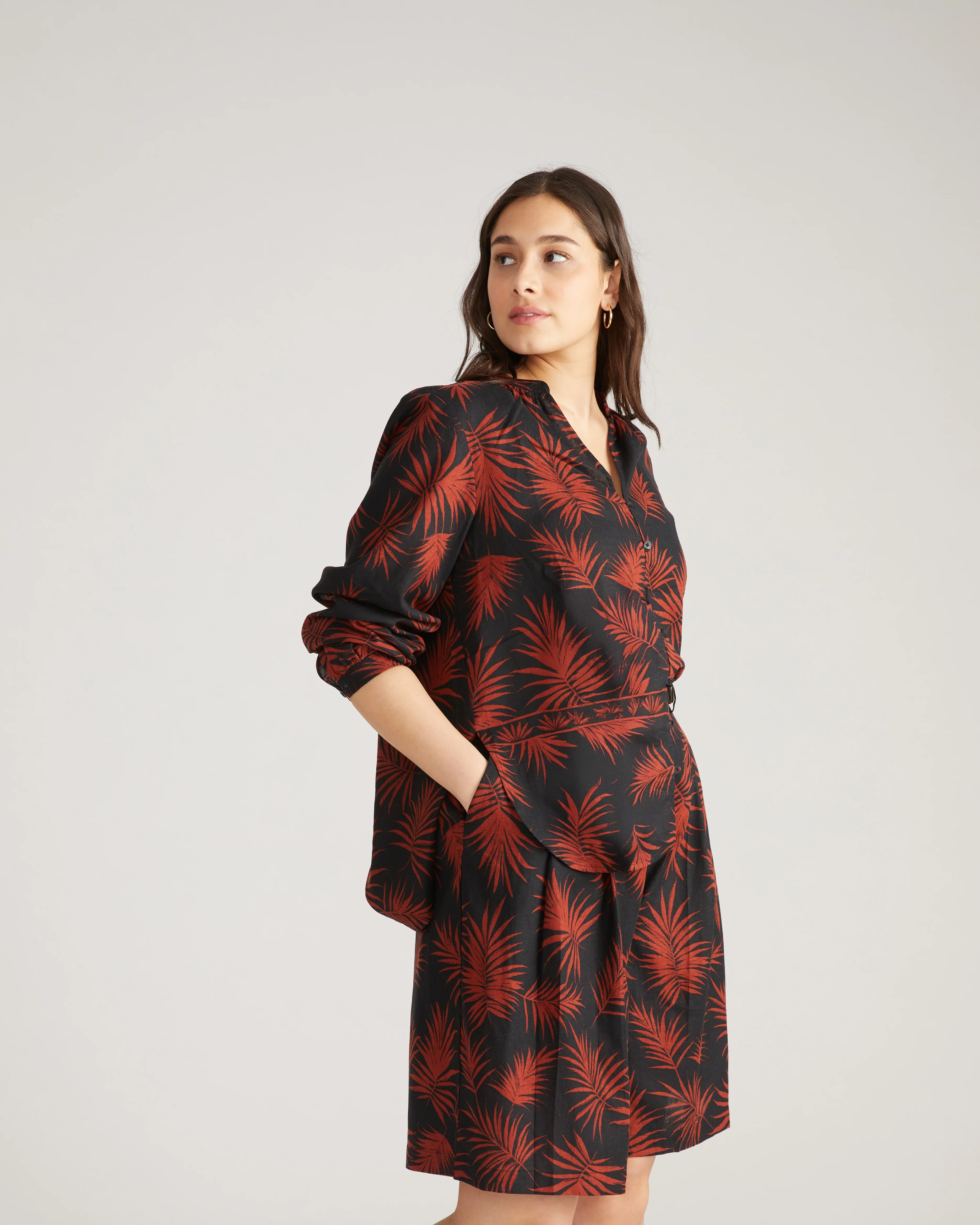 Avalon Linen Blouse - Bohem Print - Image 2
