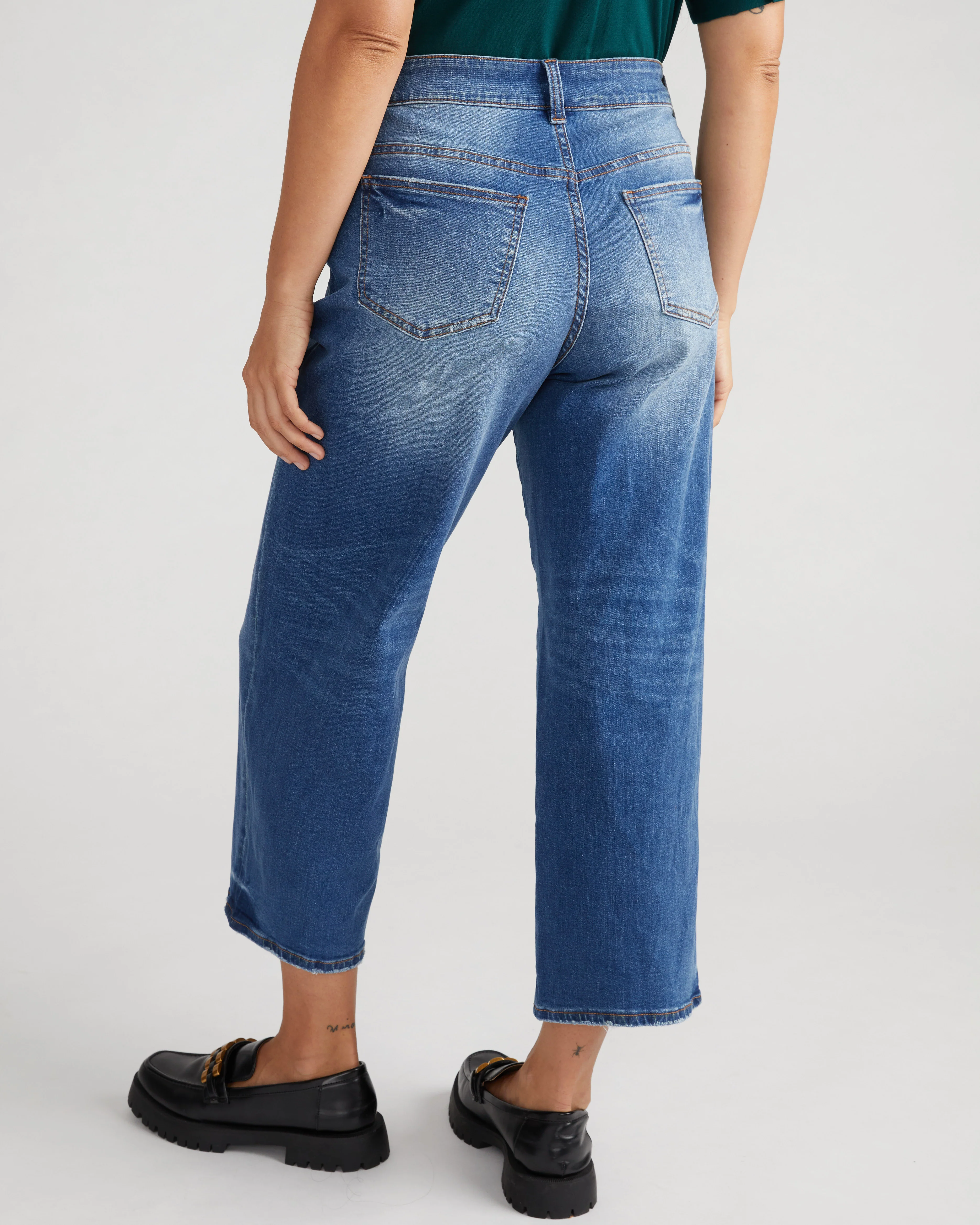 Bae Boyfriend Crop Jeans - Princeton Blue - Image 2