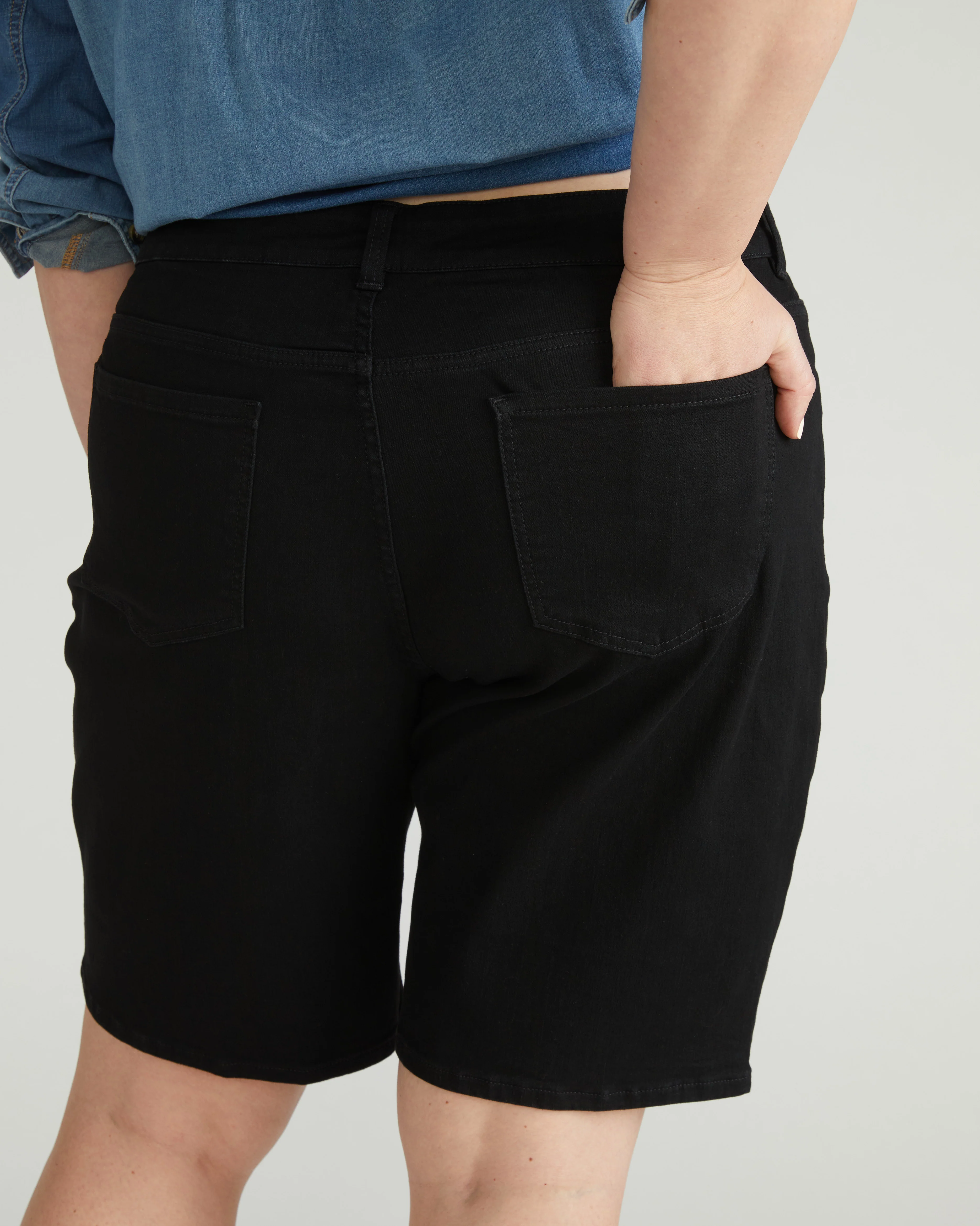 Bae Denim Shorts - Jet Black - Image 3