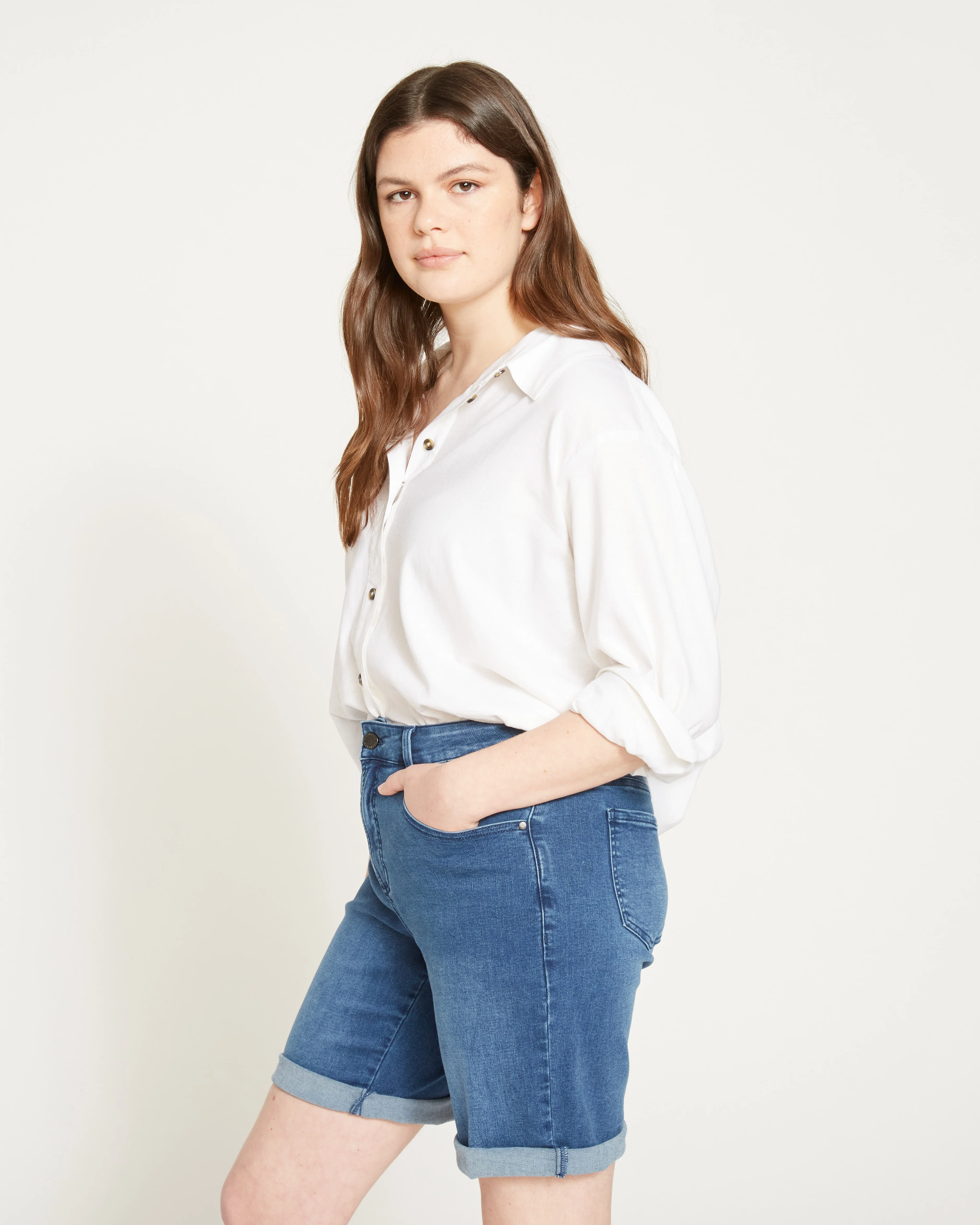 Bae Denim Shorts - True Blue - Image 5