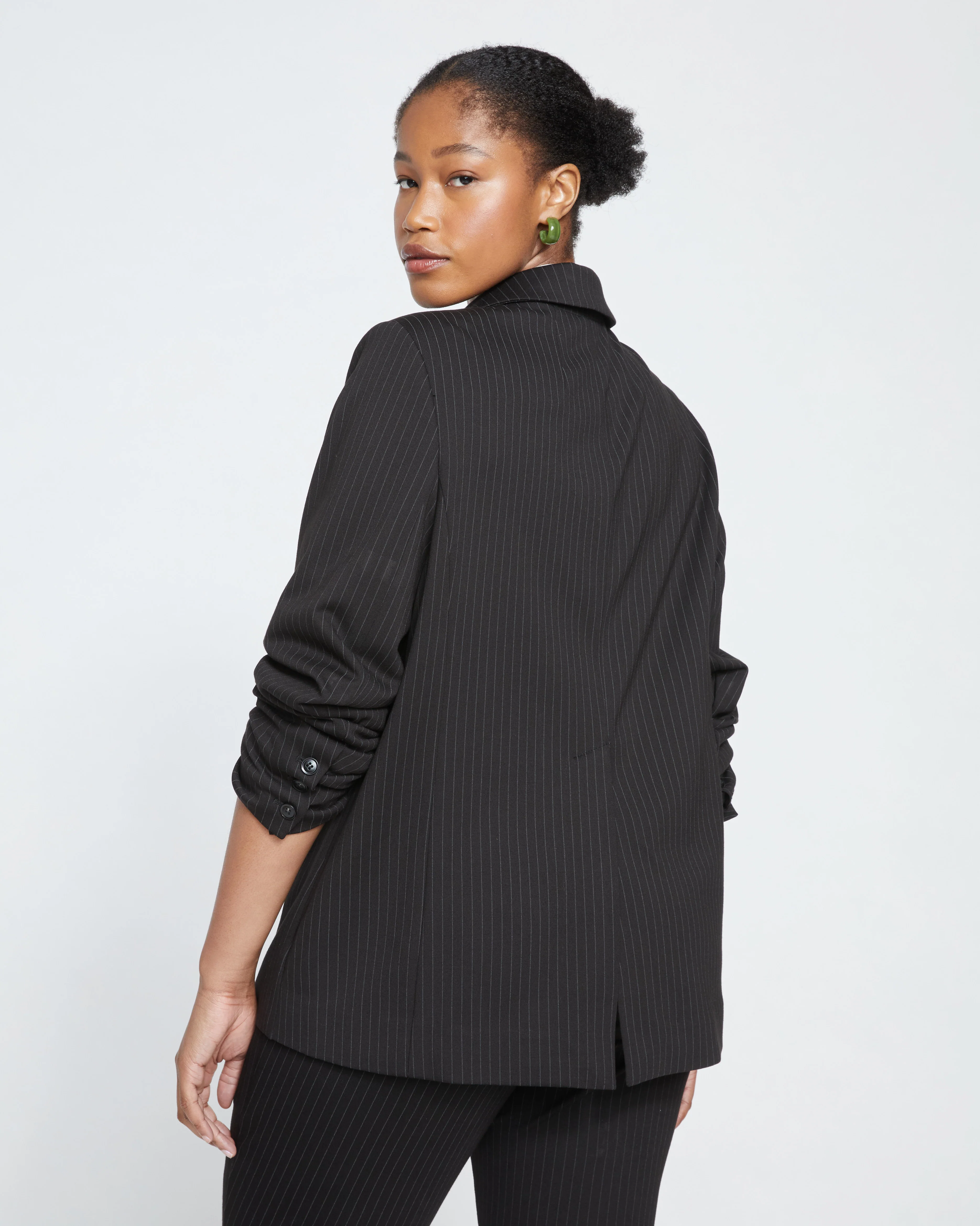 Beas Ponte Blazer - Slate Pinstripe - Image 4