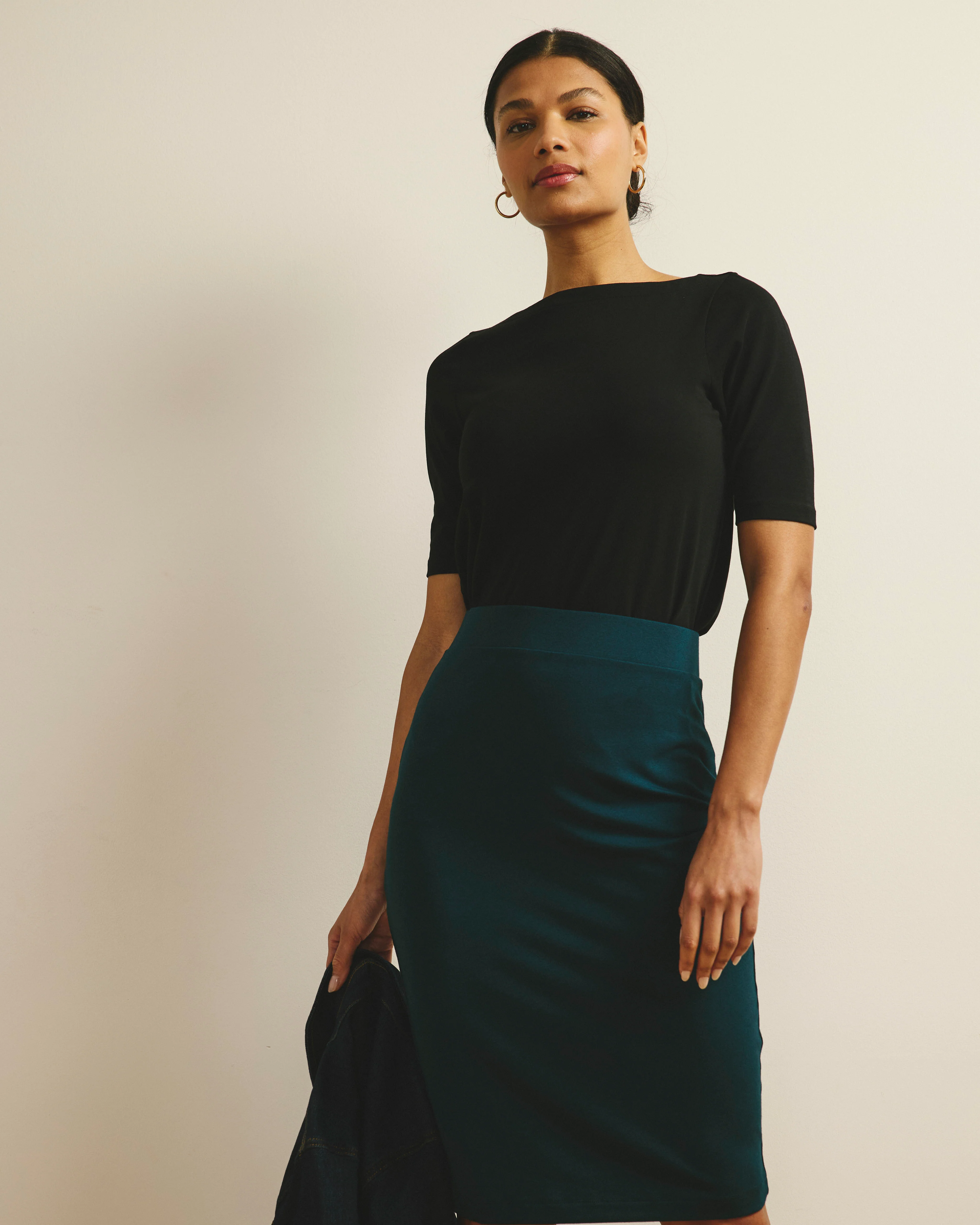 Bella Boatneck Tee - Black - Image 2