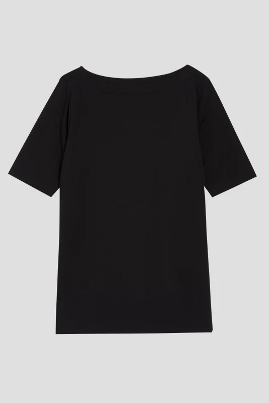 Bella Boatneck Tee - Black - Image 5