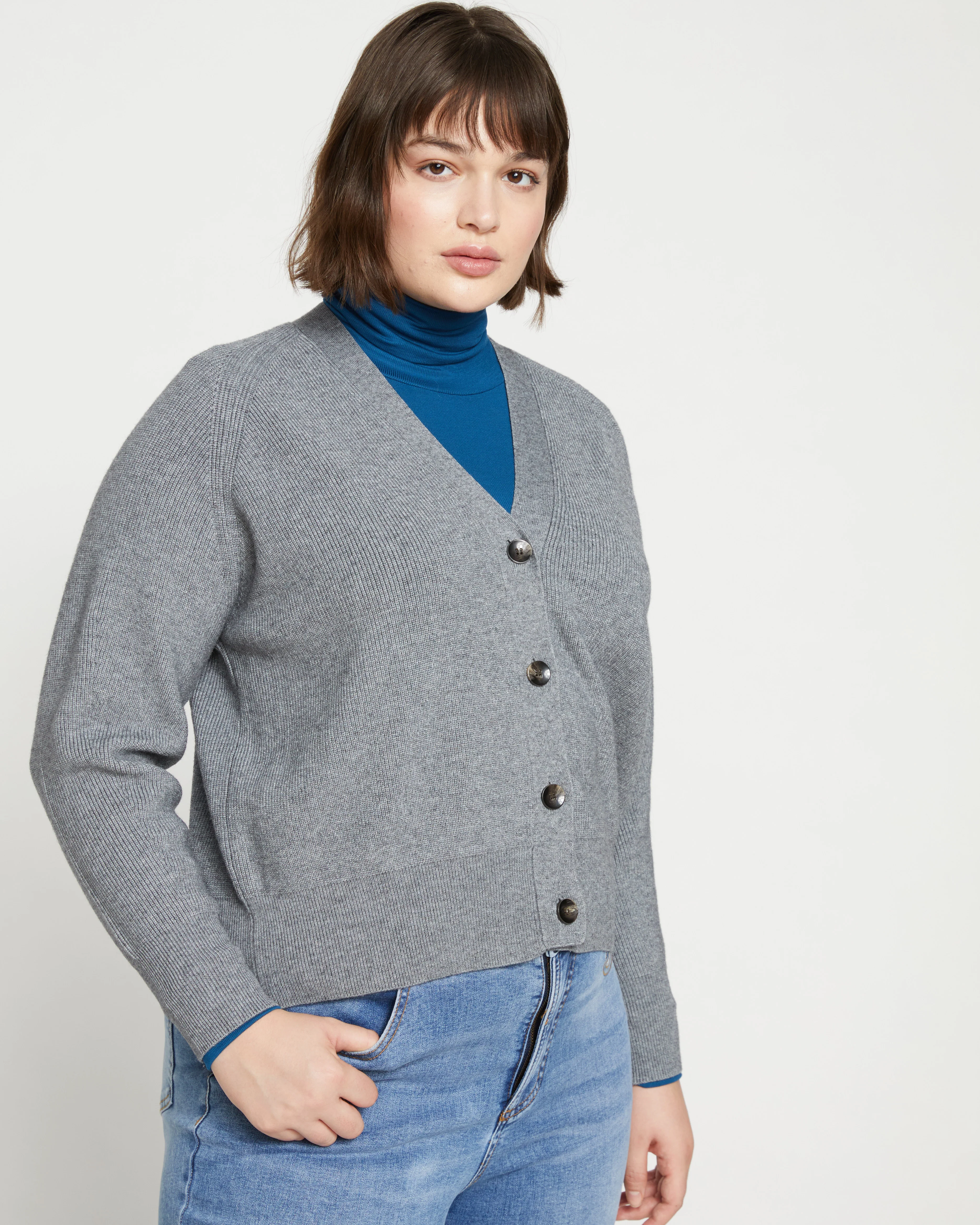 Better-Than-Wool Cardigan - Heather Grey - Image 3