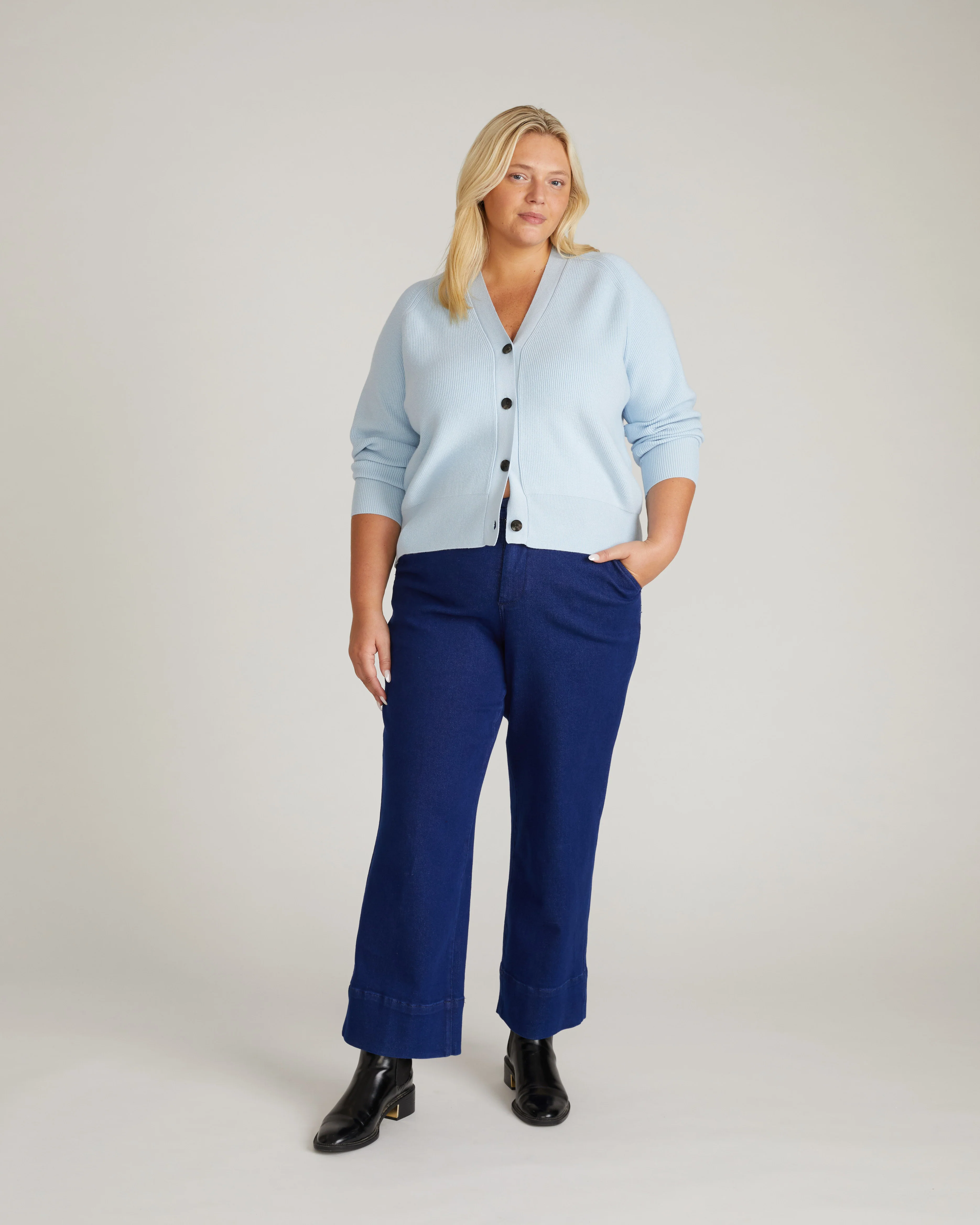 Better-Than-Wool Cardigan - Silver Blue - Image 3