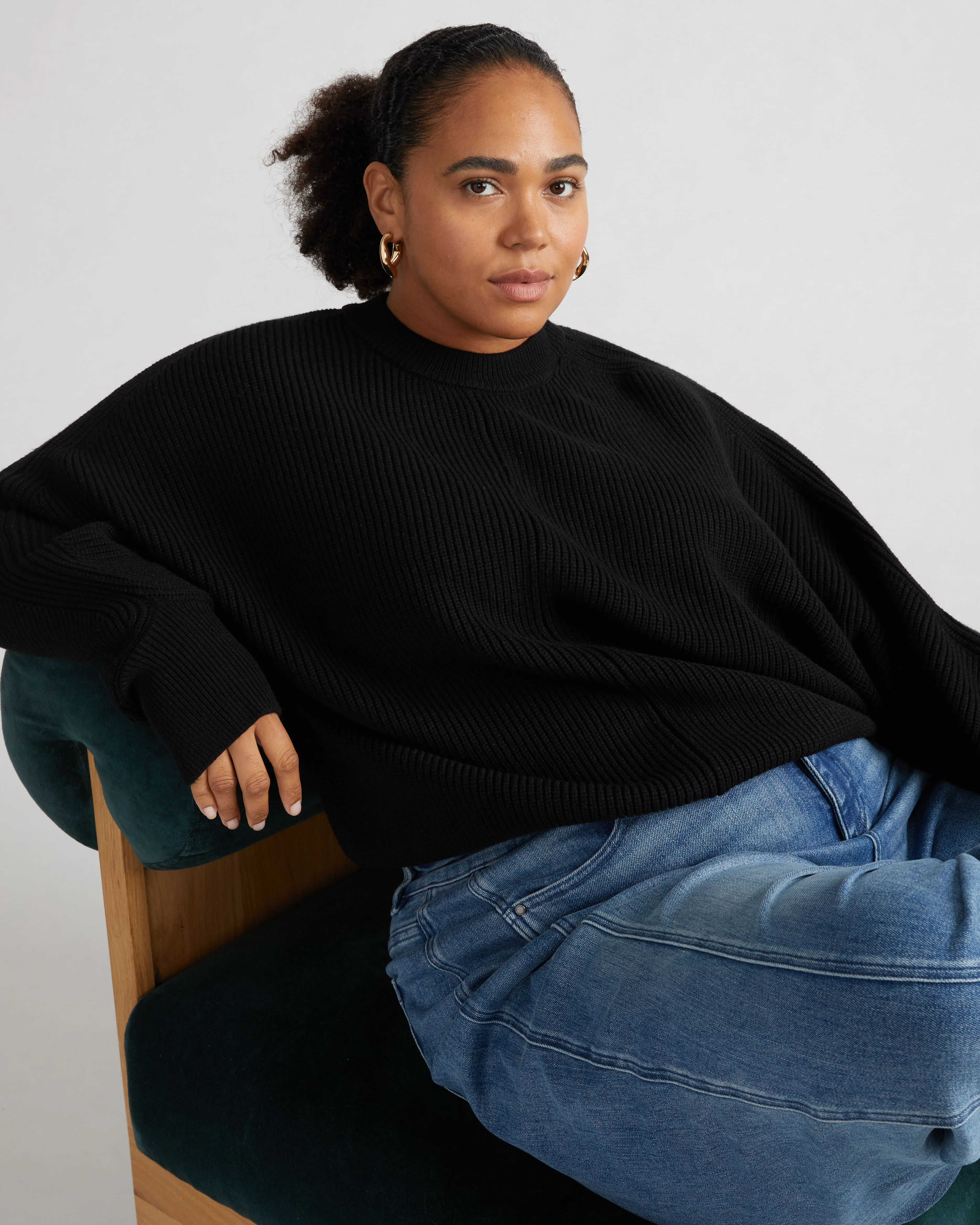 Better-Than-Wool Dolman Sweater - Black - Image 3