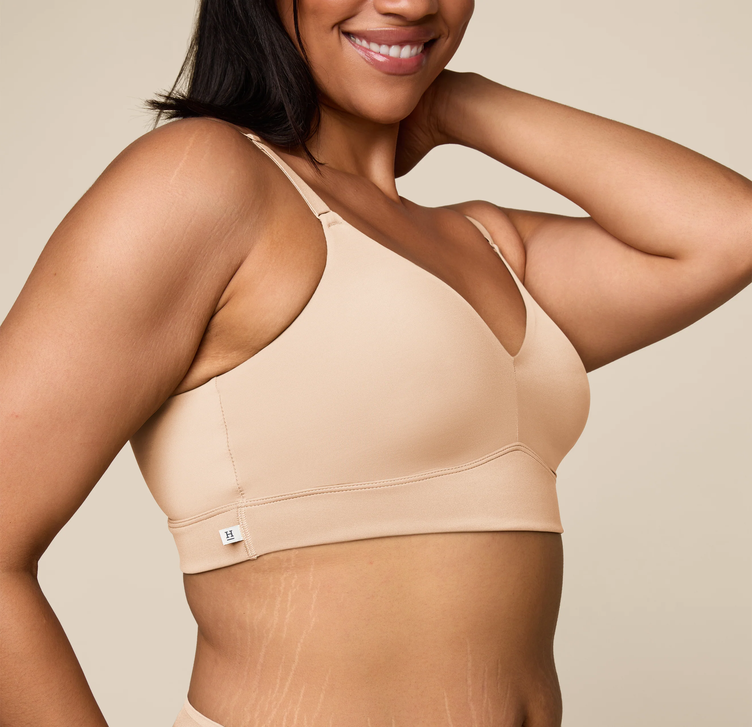 Bliss Triangle Bralette - Beige - Image 5