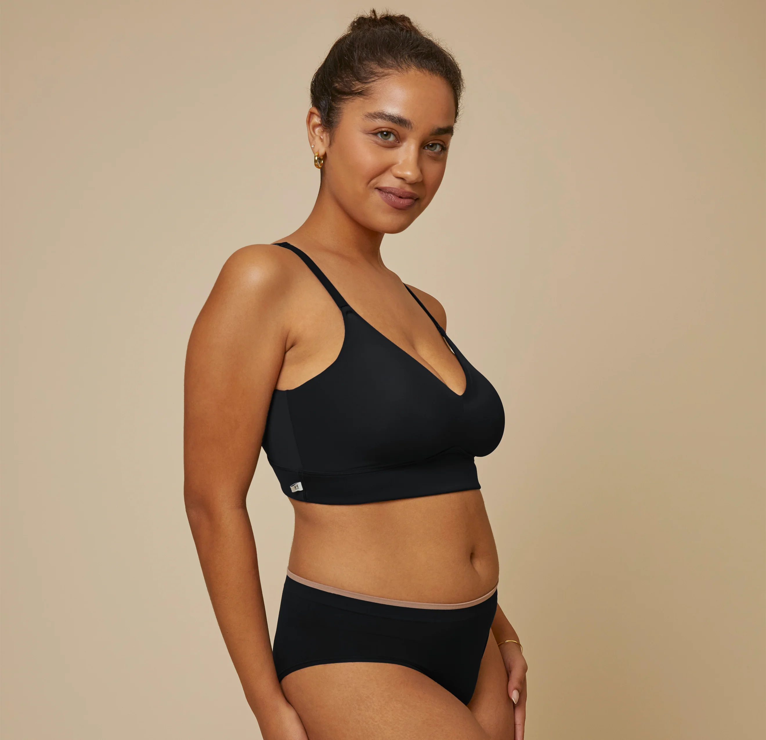 Bliss Triangle Bralette - Black - Image 4