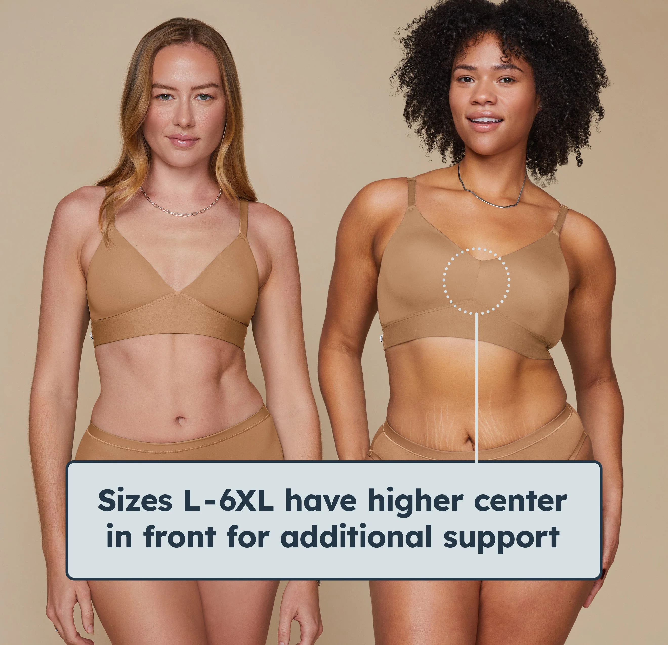 Bliss Triangle Bralette - Tan - Image 6