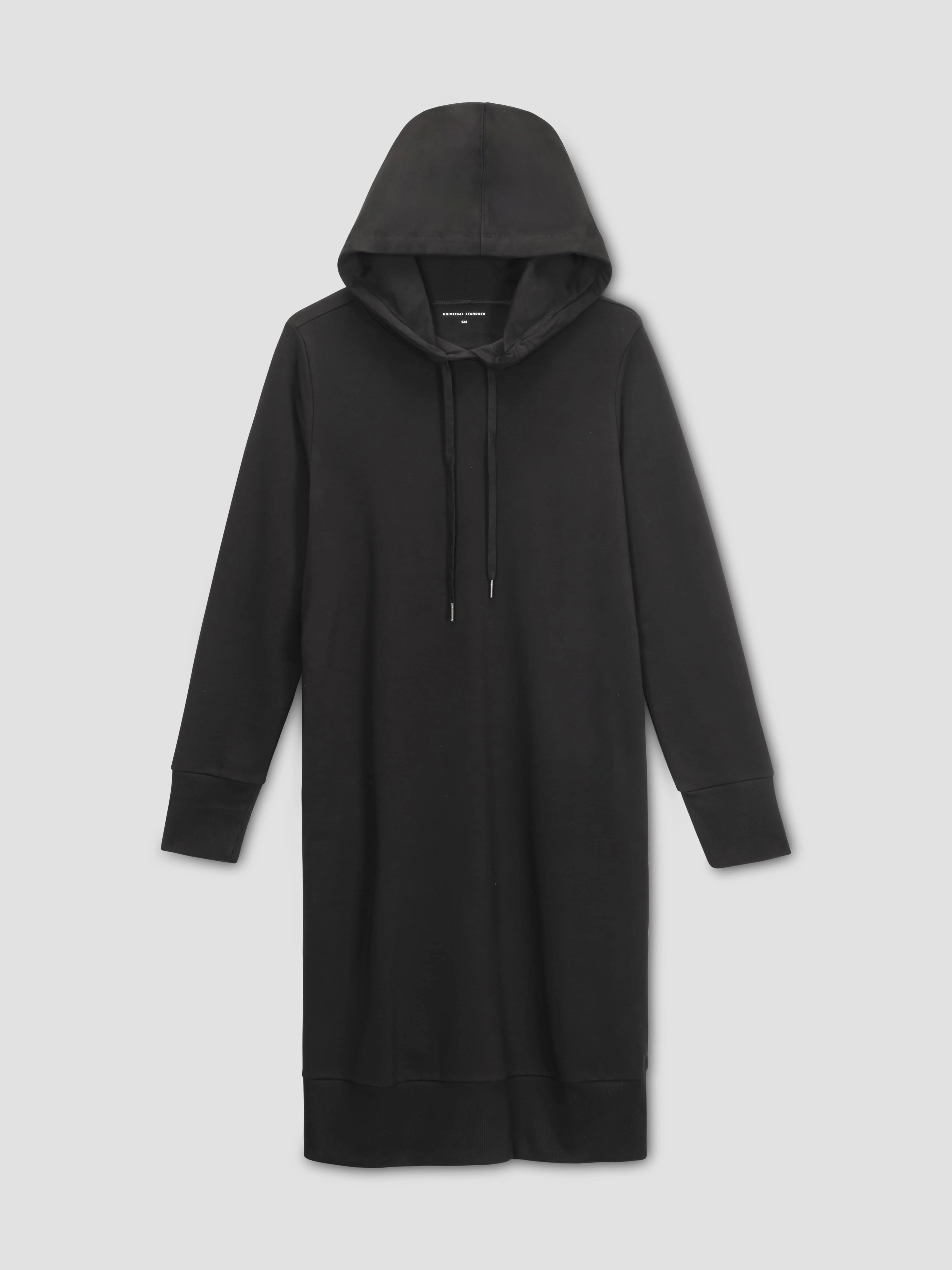 Bree Hooded Sweatshirt Dress - Black - Image 6