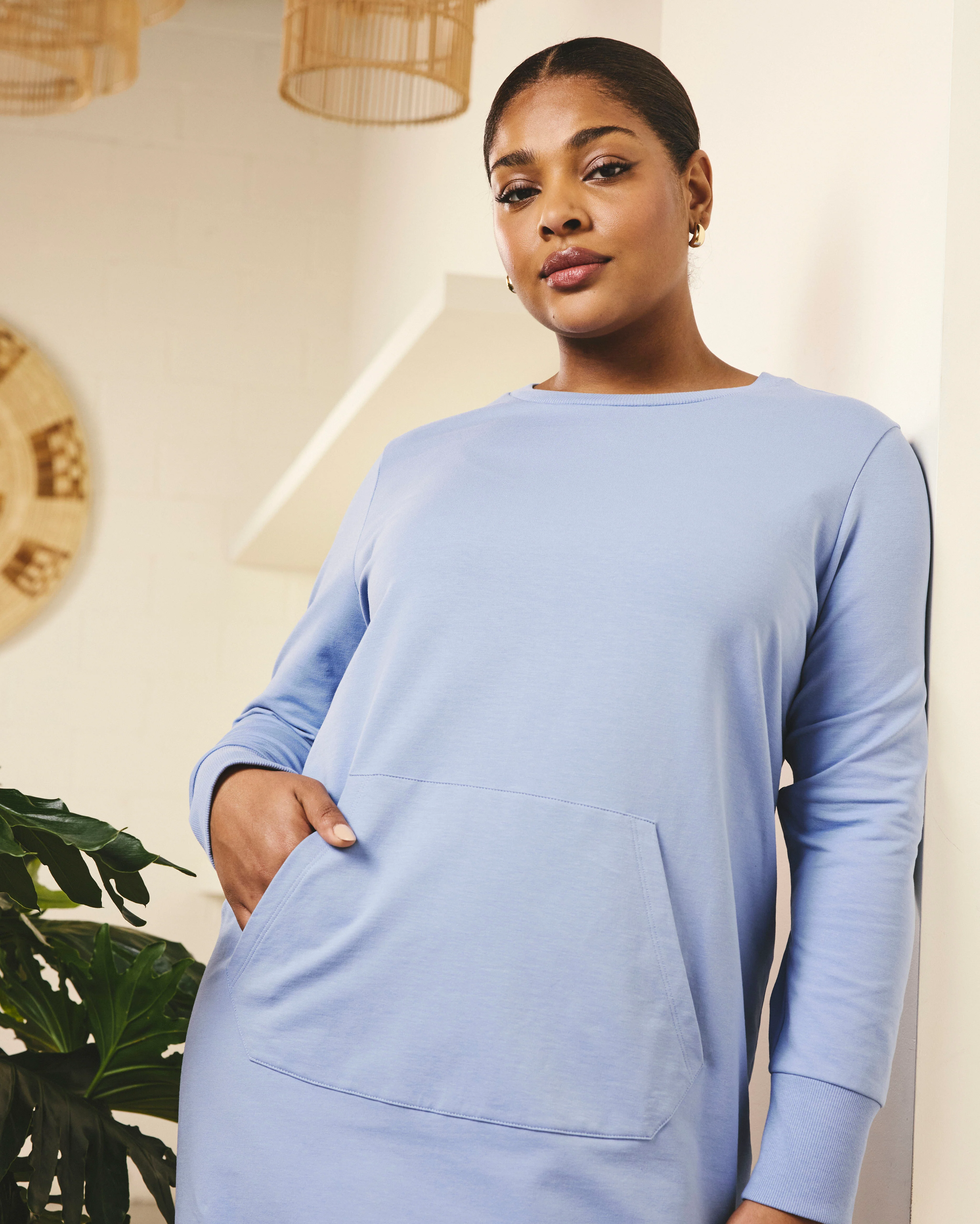 Bree Sweatshirt Dress - Graceful Blue - Image 3