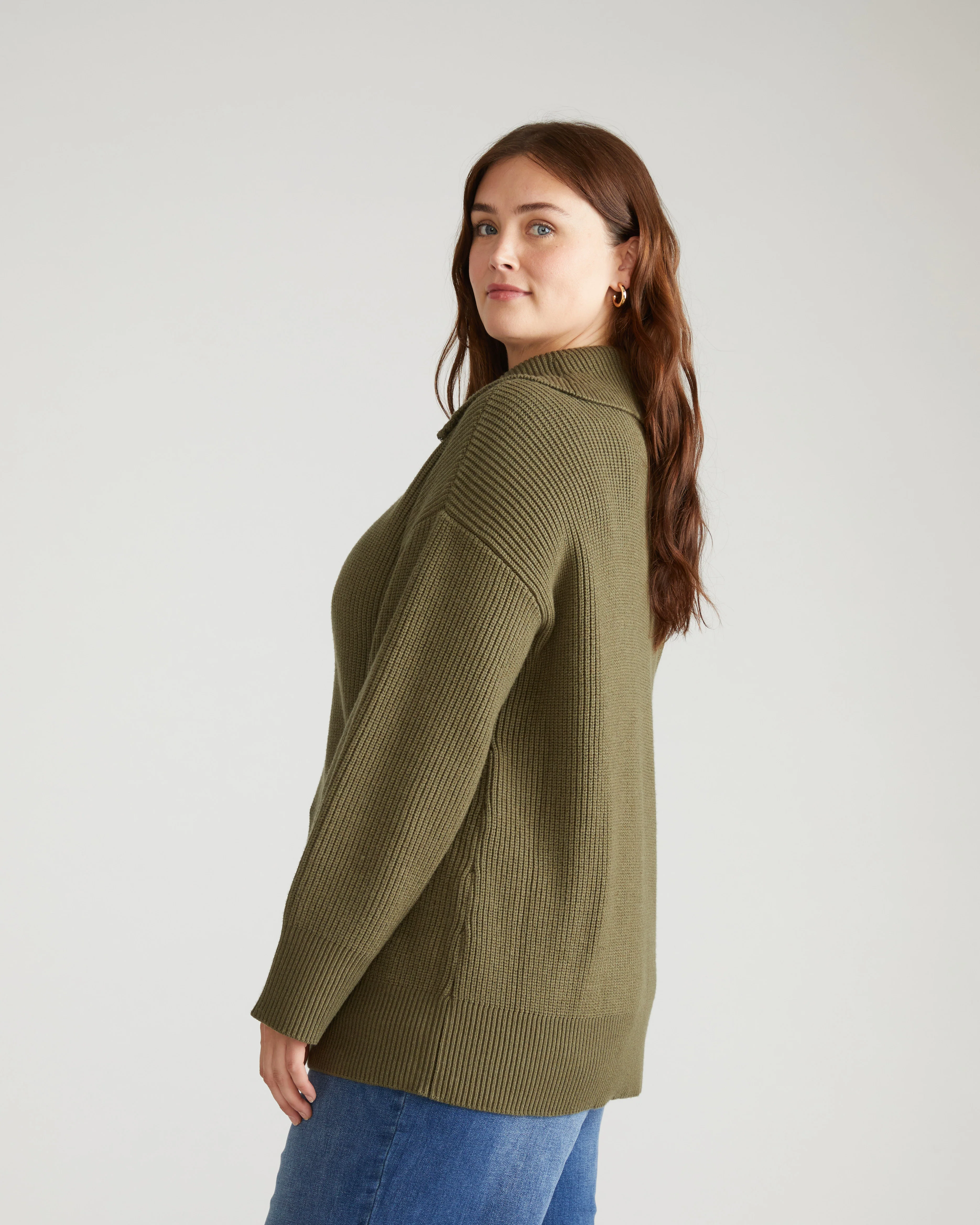 Brenda Zip Sweater - Camo - Image 3