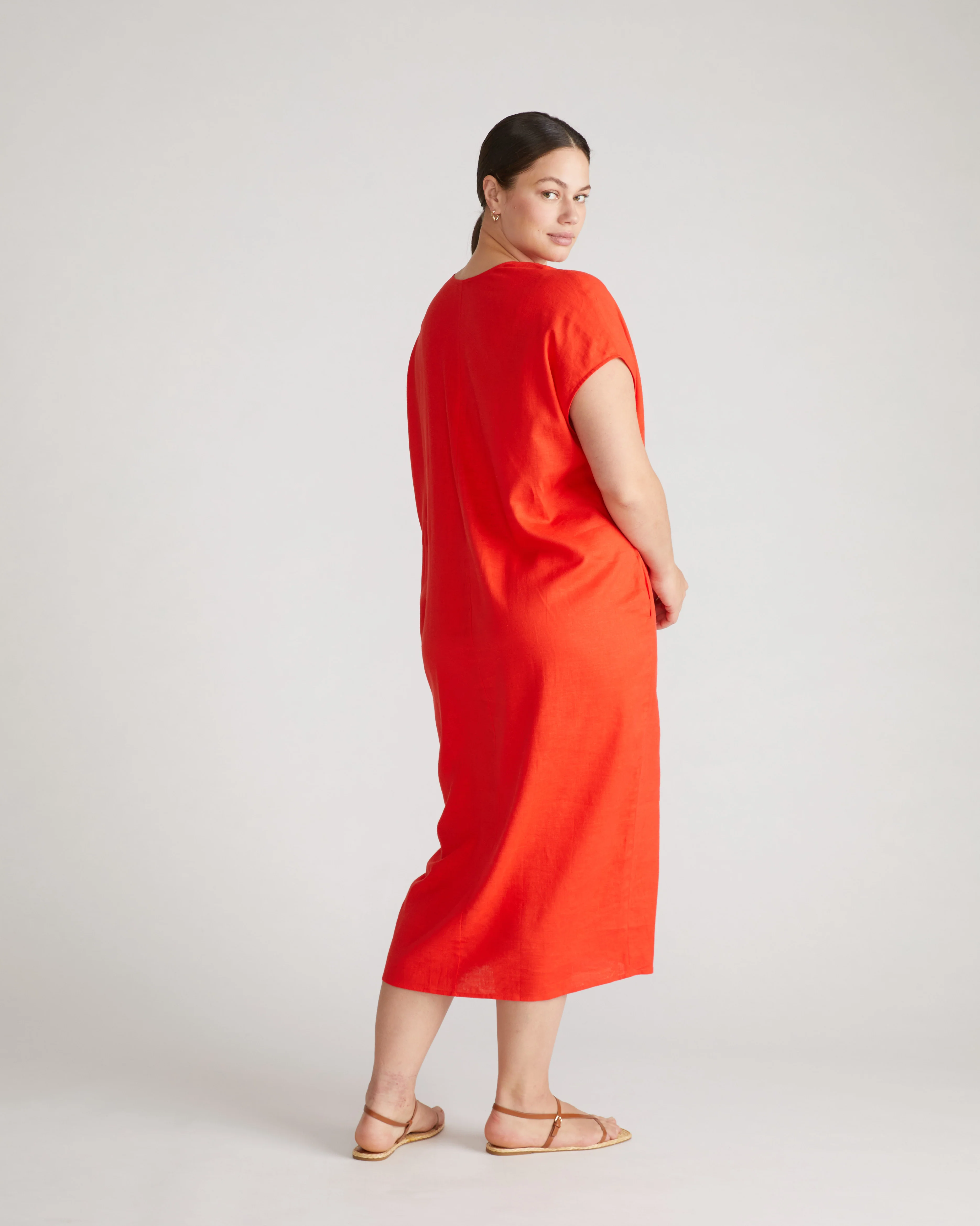 Cabana Linen Kaftan - Shoreline Sunset - Image 4