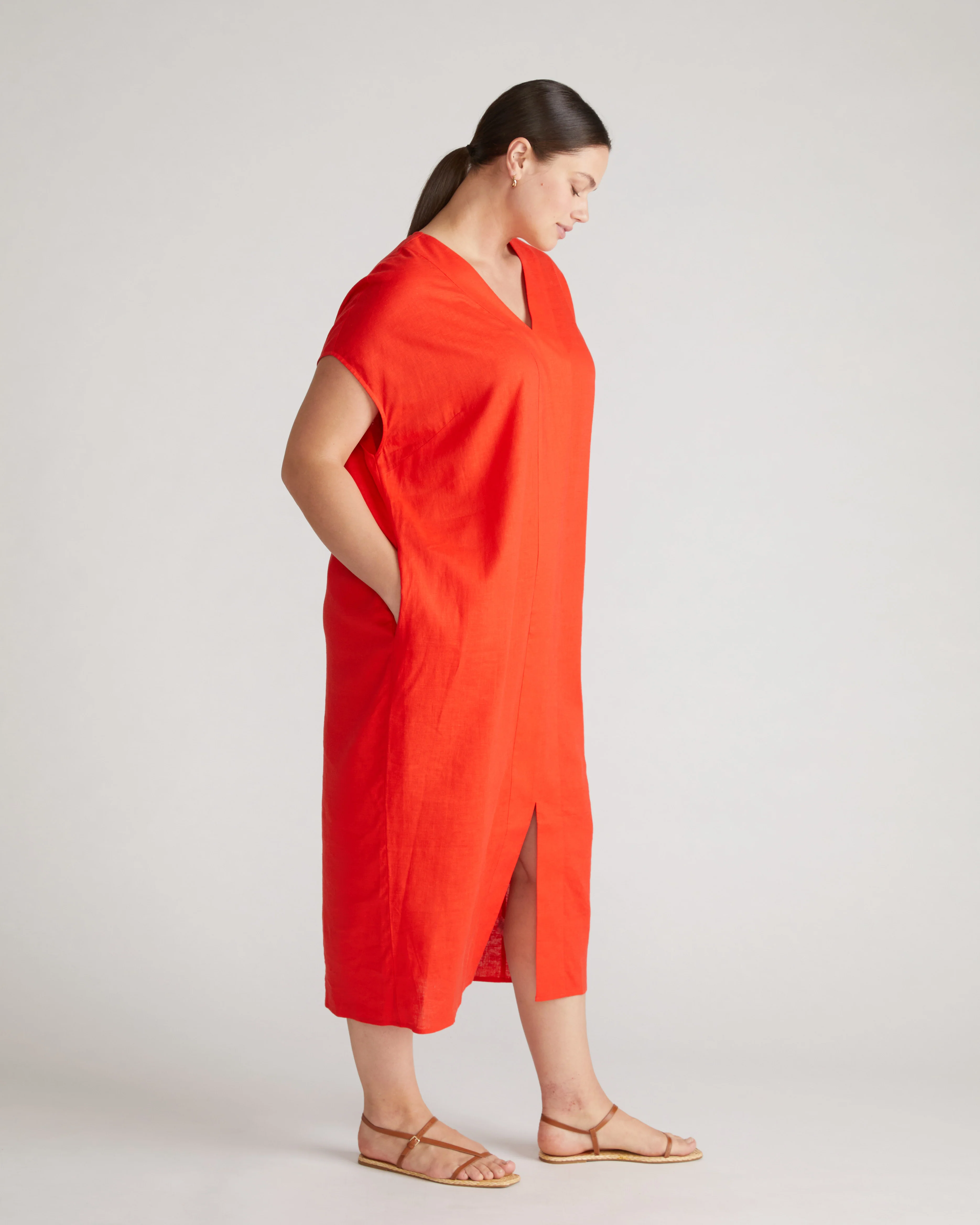 Cabana Linen Kaftan - Shoreline Sunset - Image 5