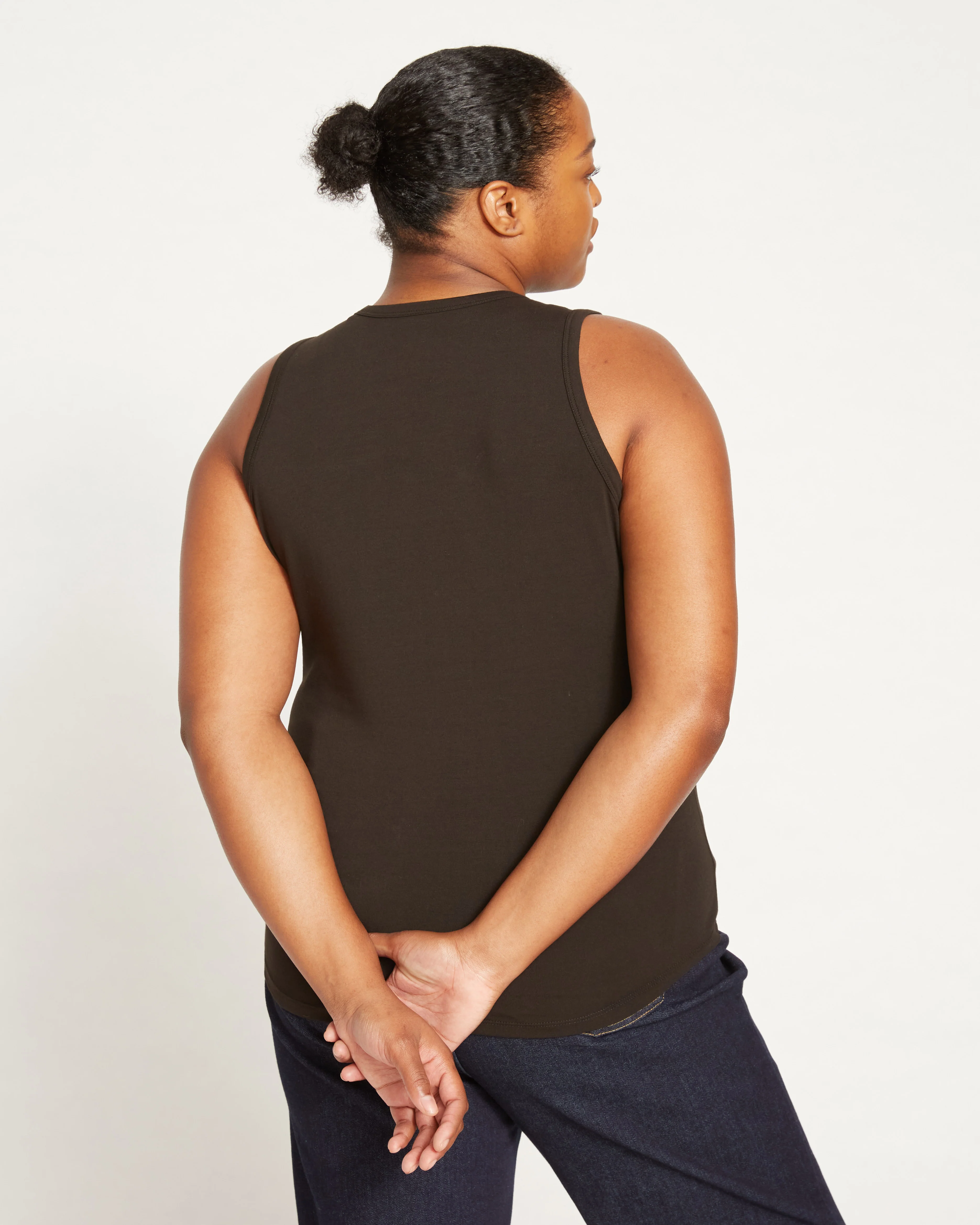 Cai High Neck Tank - Black - Image 3