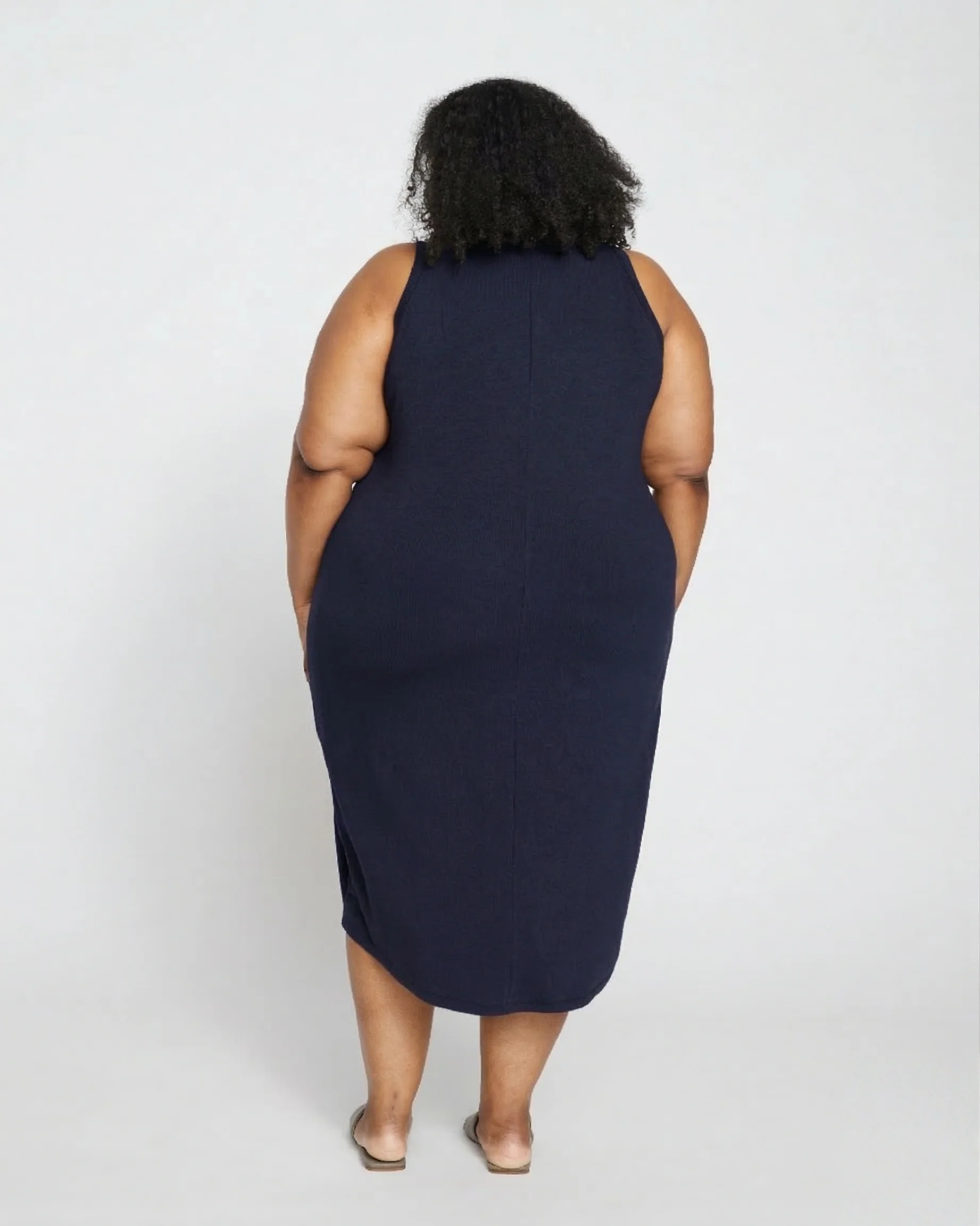Cai High Neck Tank Dress - Midnight - Image 3