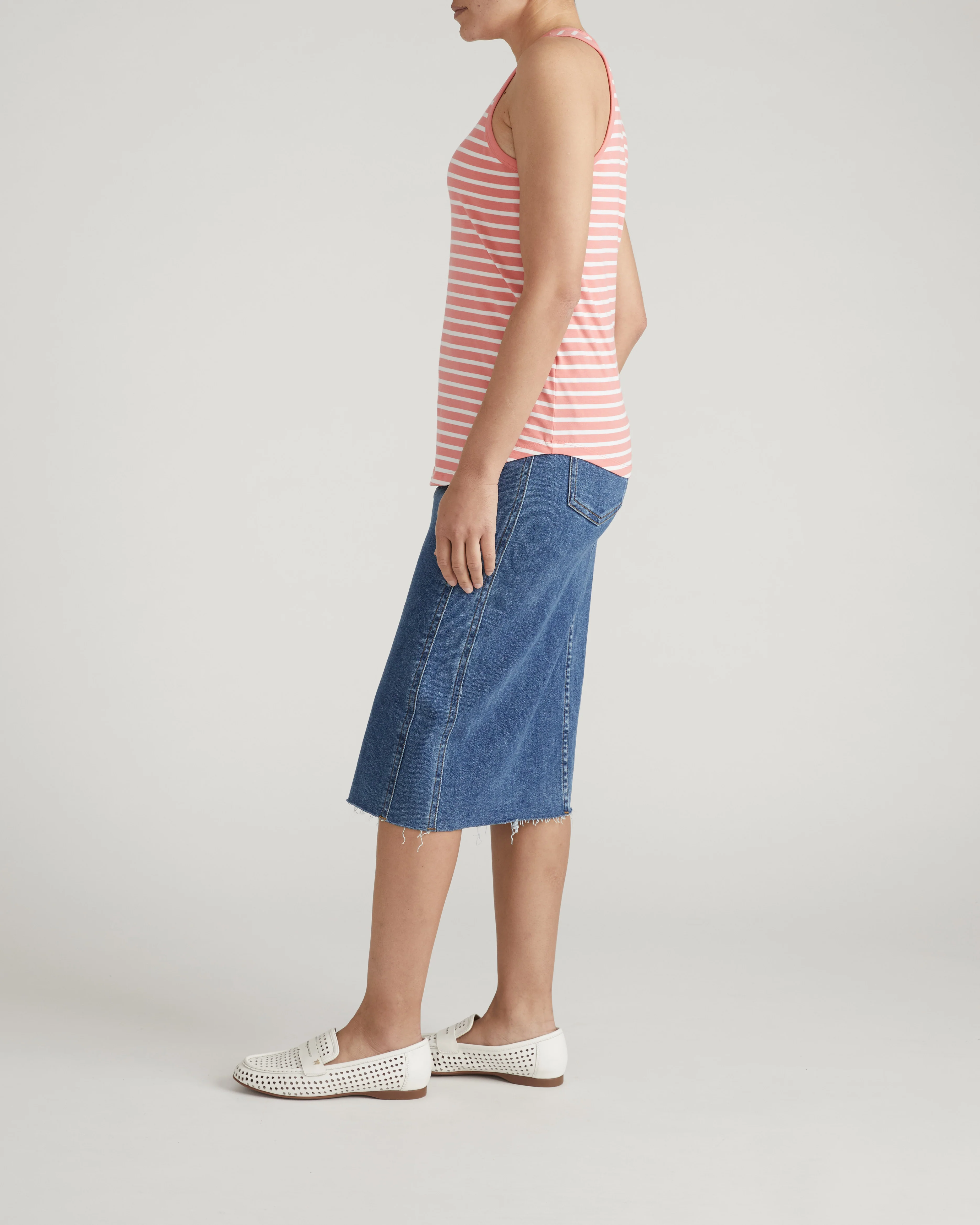 Cai High Neck Tank - Portrait Pink/White Stripe - Image 6