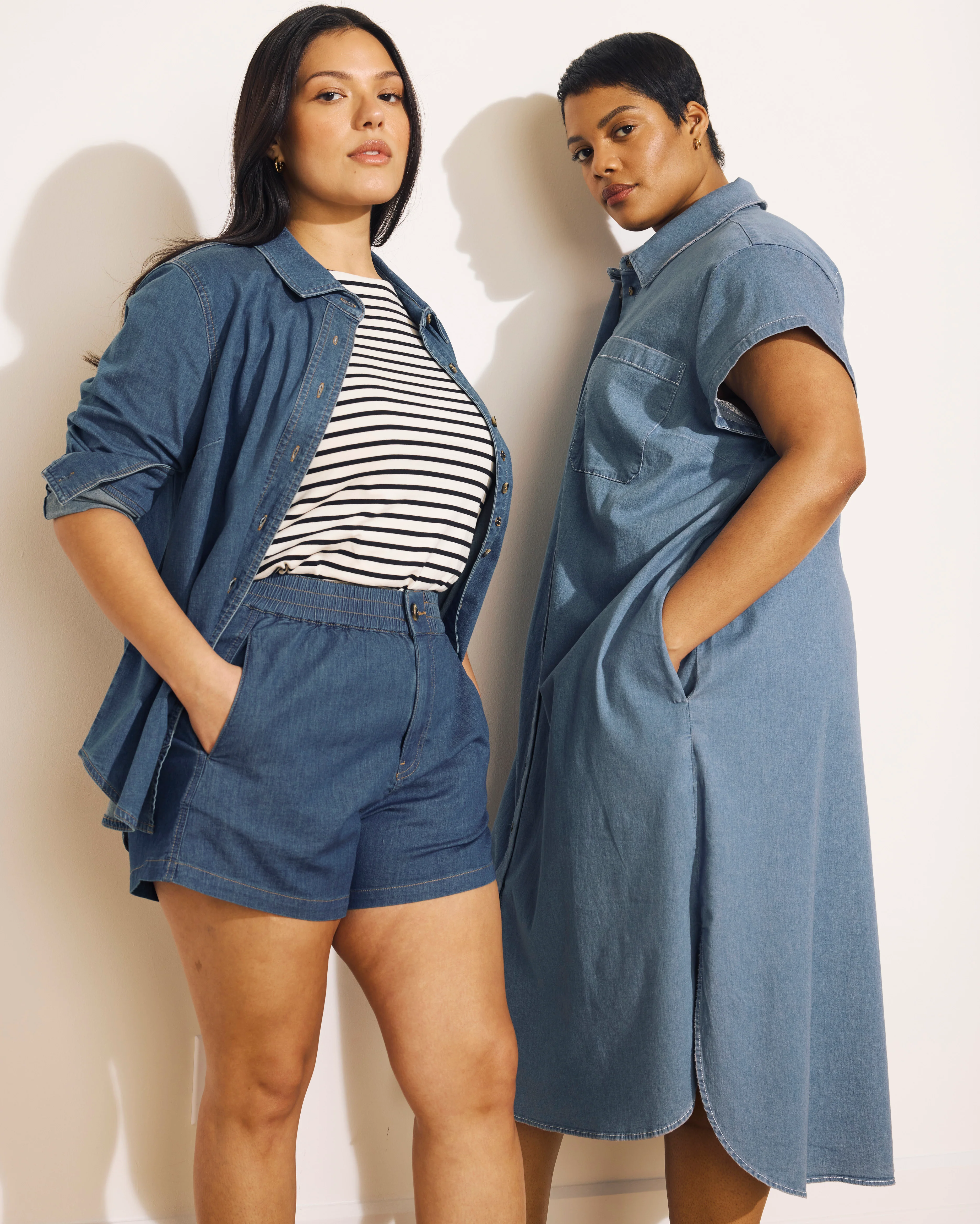 Capri Chambray Shorts - Orion Blue - Image 3