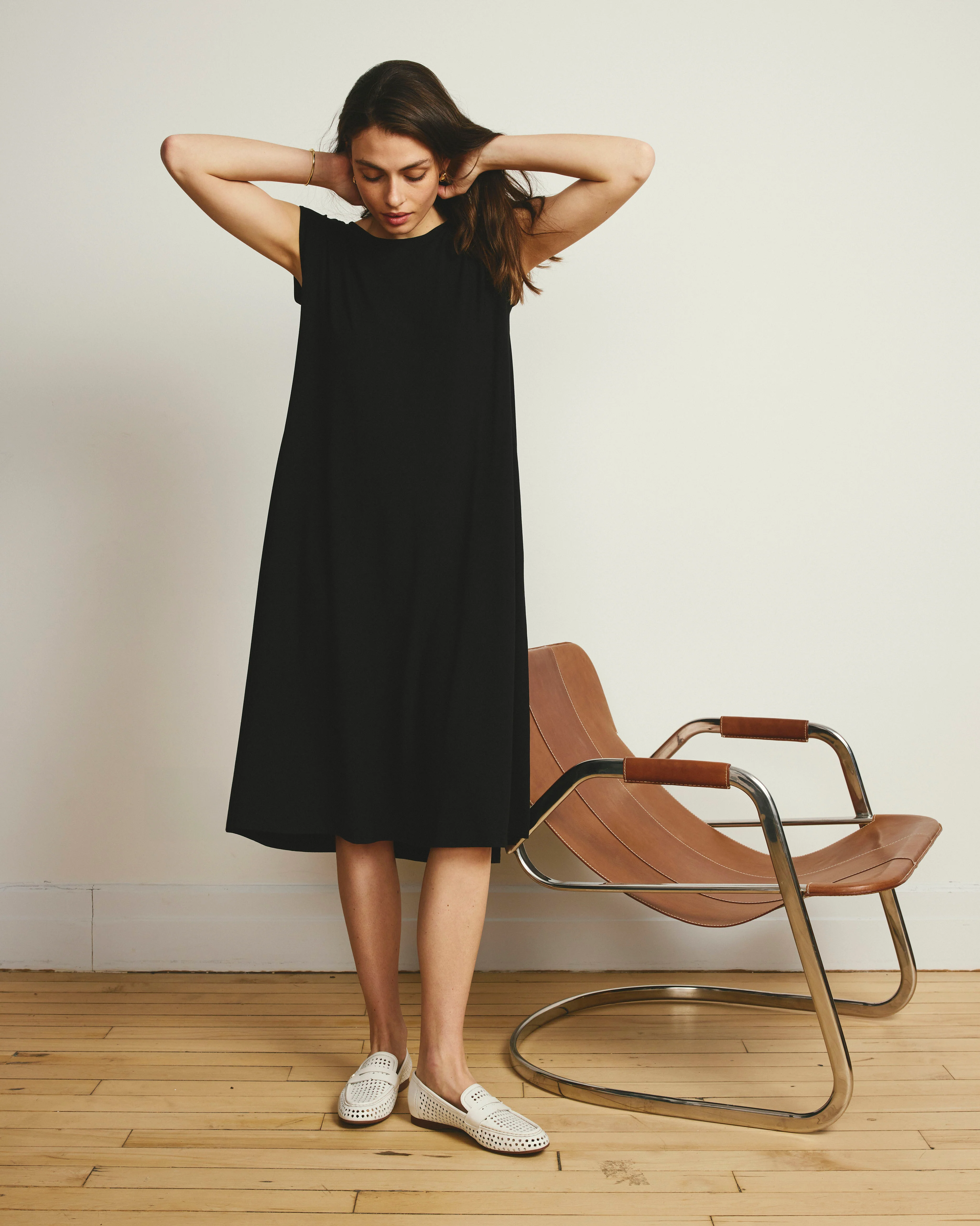 Capri Divine Jersey Flared Dress - Black - Image 2