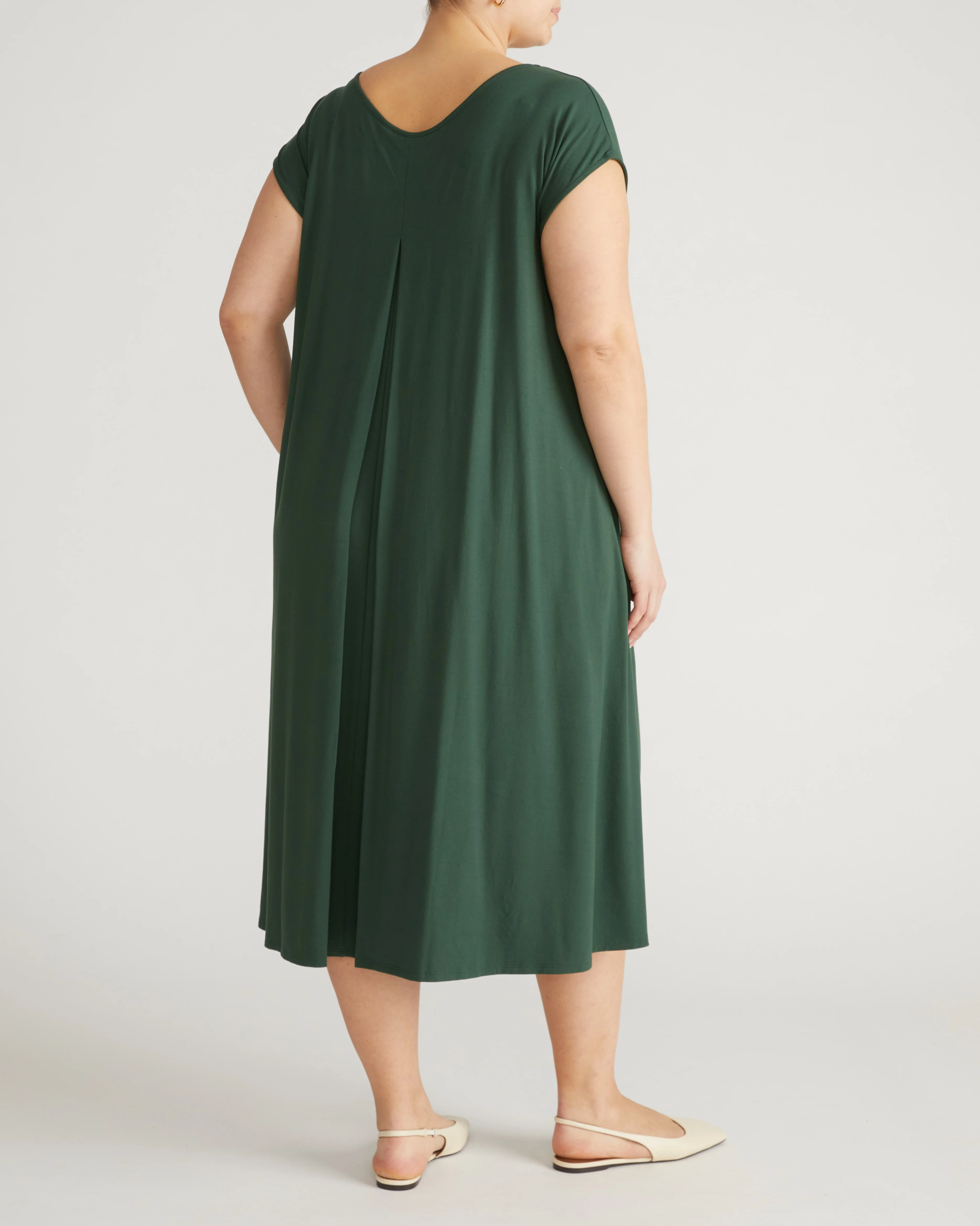 Capri Divine Jersey Flared Dress - Conifer - Image 6