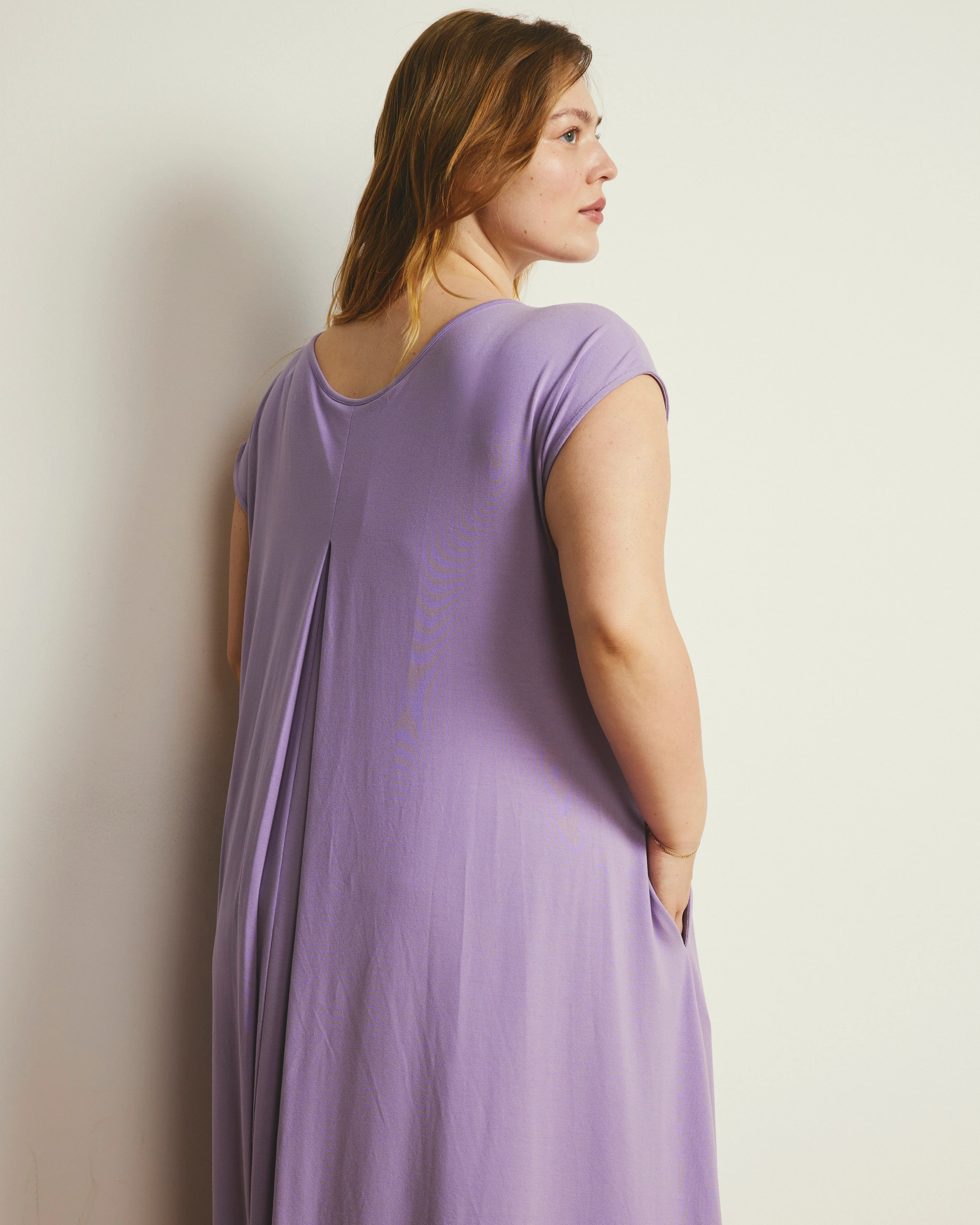 Capri Divine Jersey Flared Dress - Spring Iris - Image 2