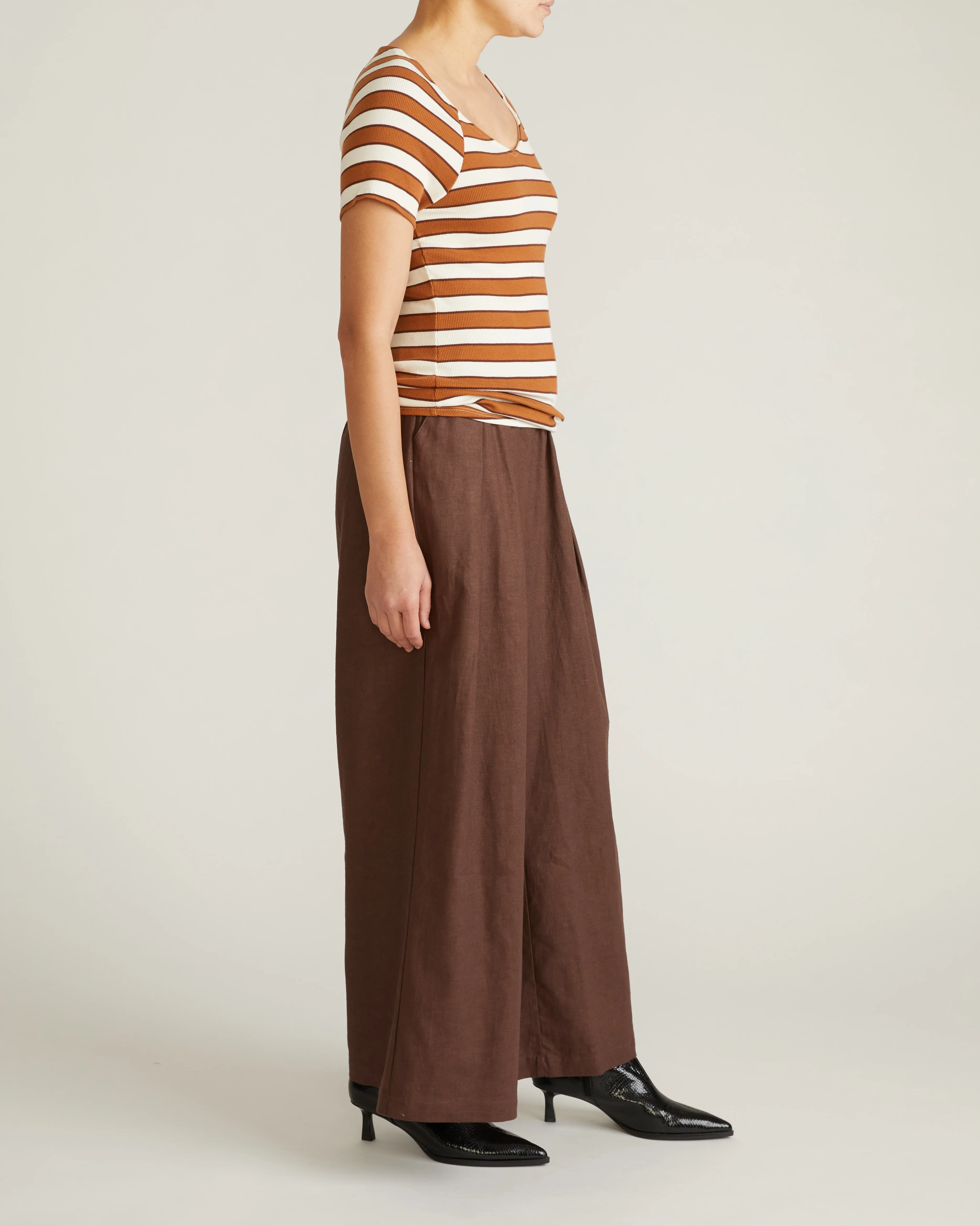 Carey Ribbed Sweetheart Tee - Baker Street Stripe - Image 5