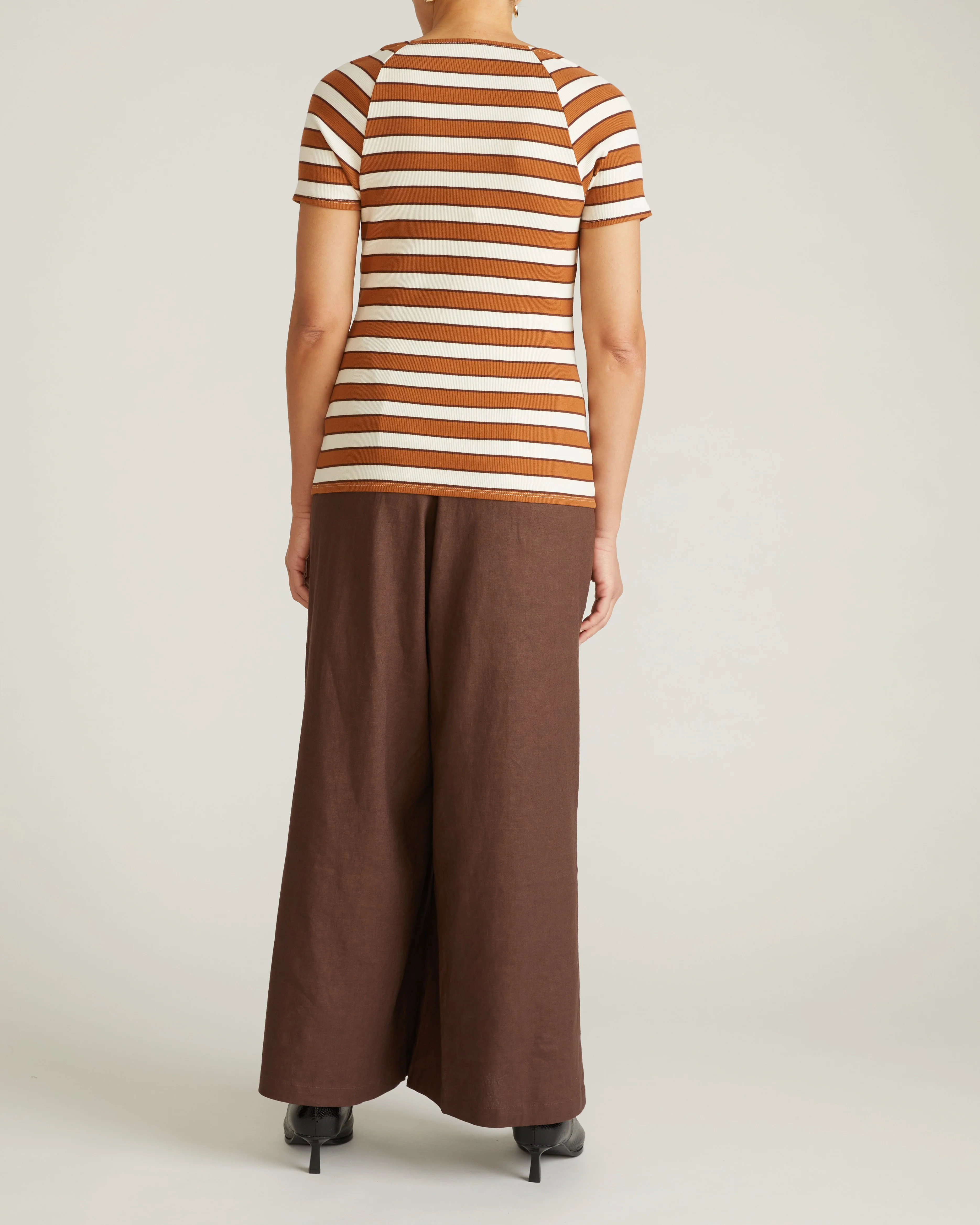 Carey Ribbed Sweetheart Tee - Baker Street Stripe - Image 6