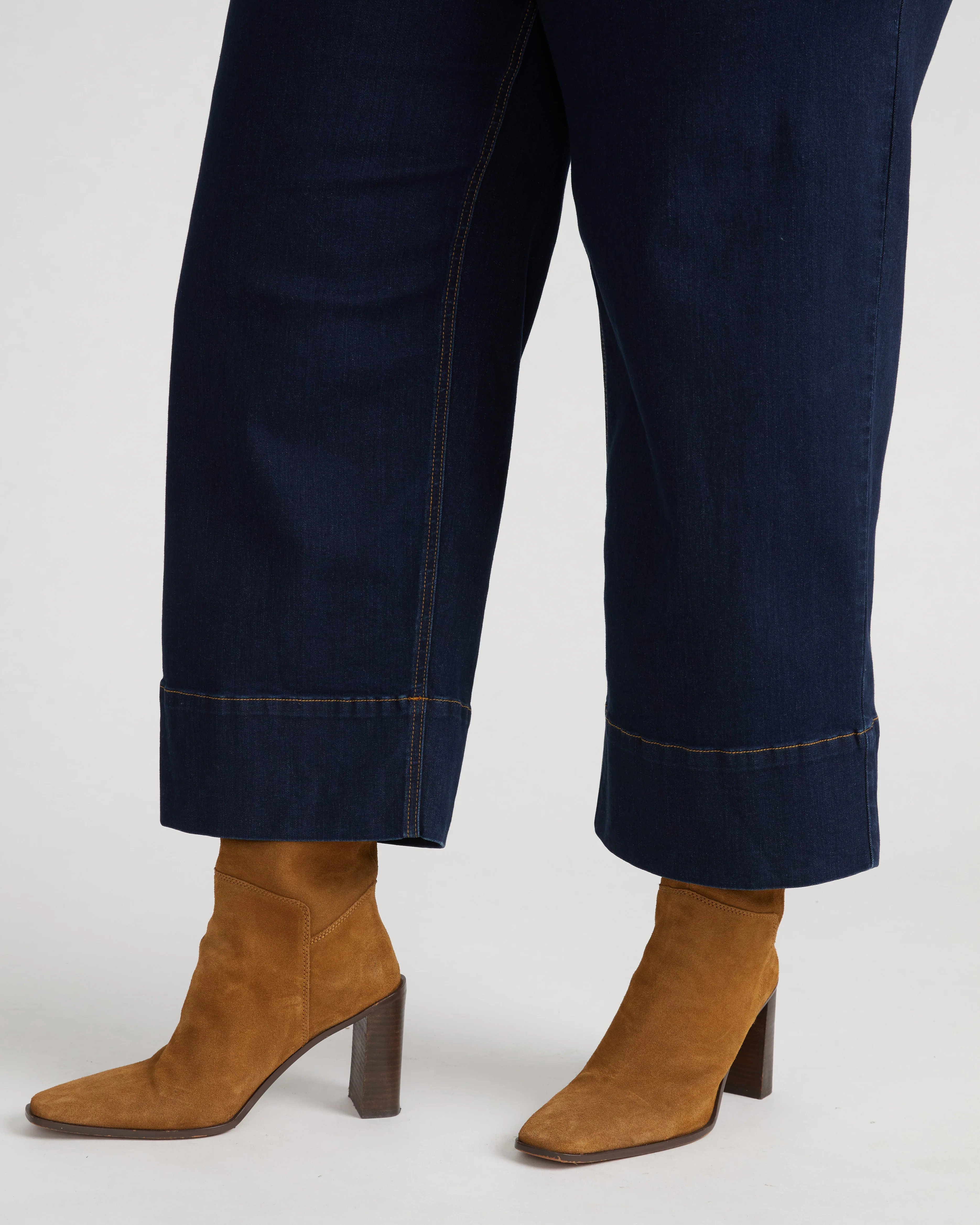 Carol High Rise Cropped Jeans - Dark Indigo - Image 5