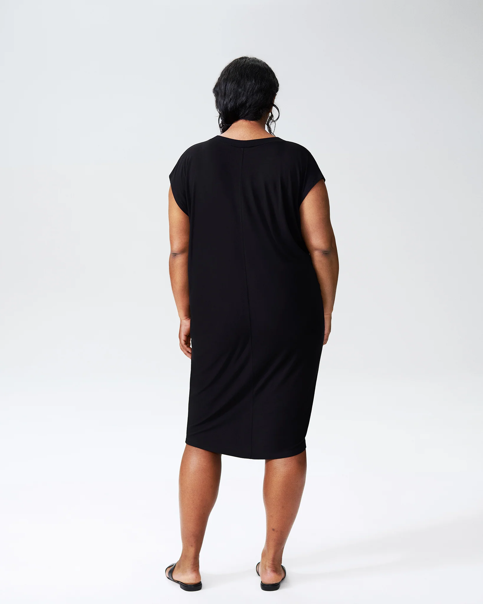 Carrea Relaxed Liquid Jersey Dress - Black - Image 7