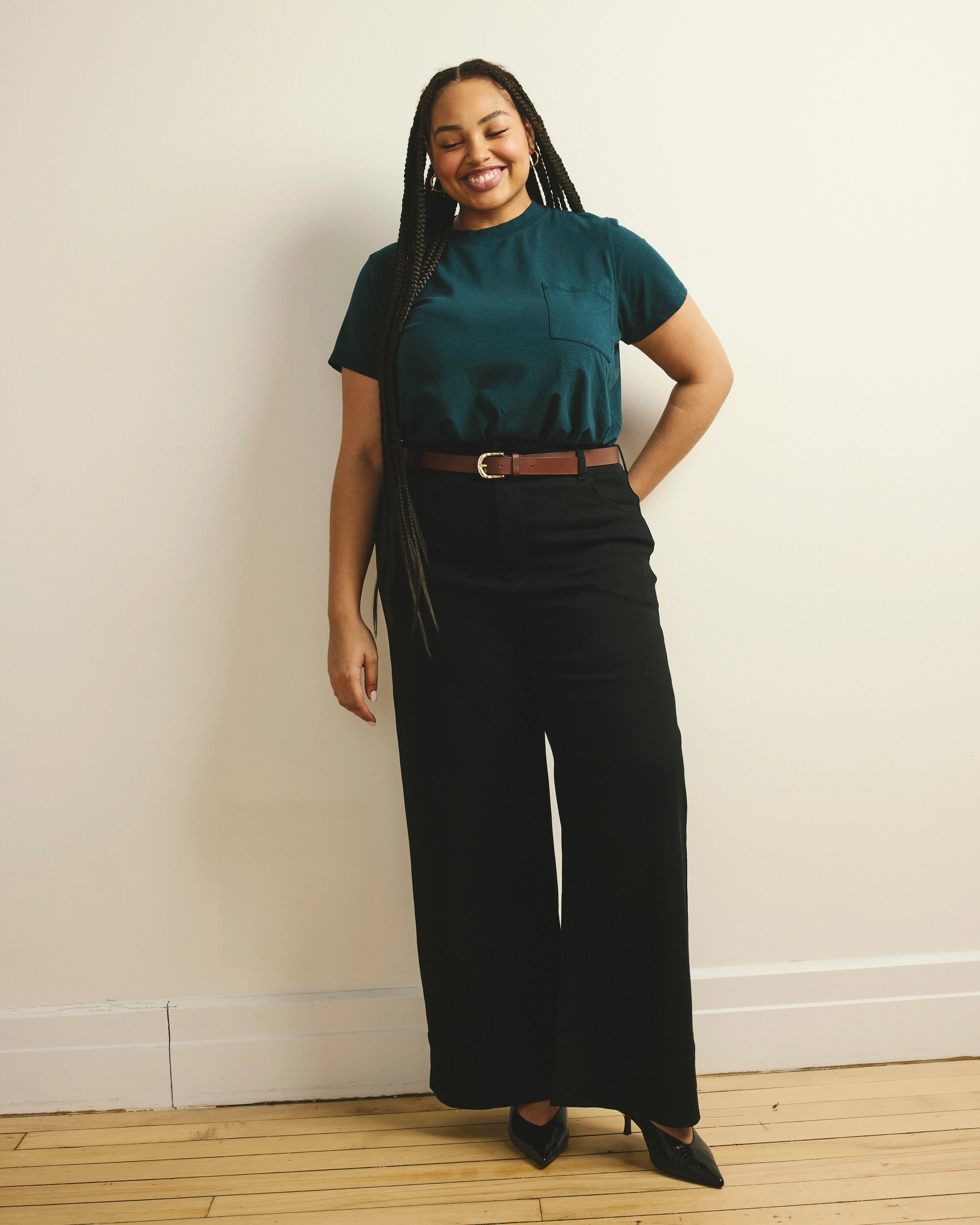 Carrie High Rise Wide Leg Jeans - Jet Black - Image 2