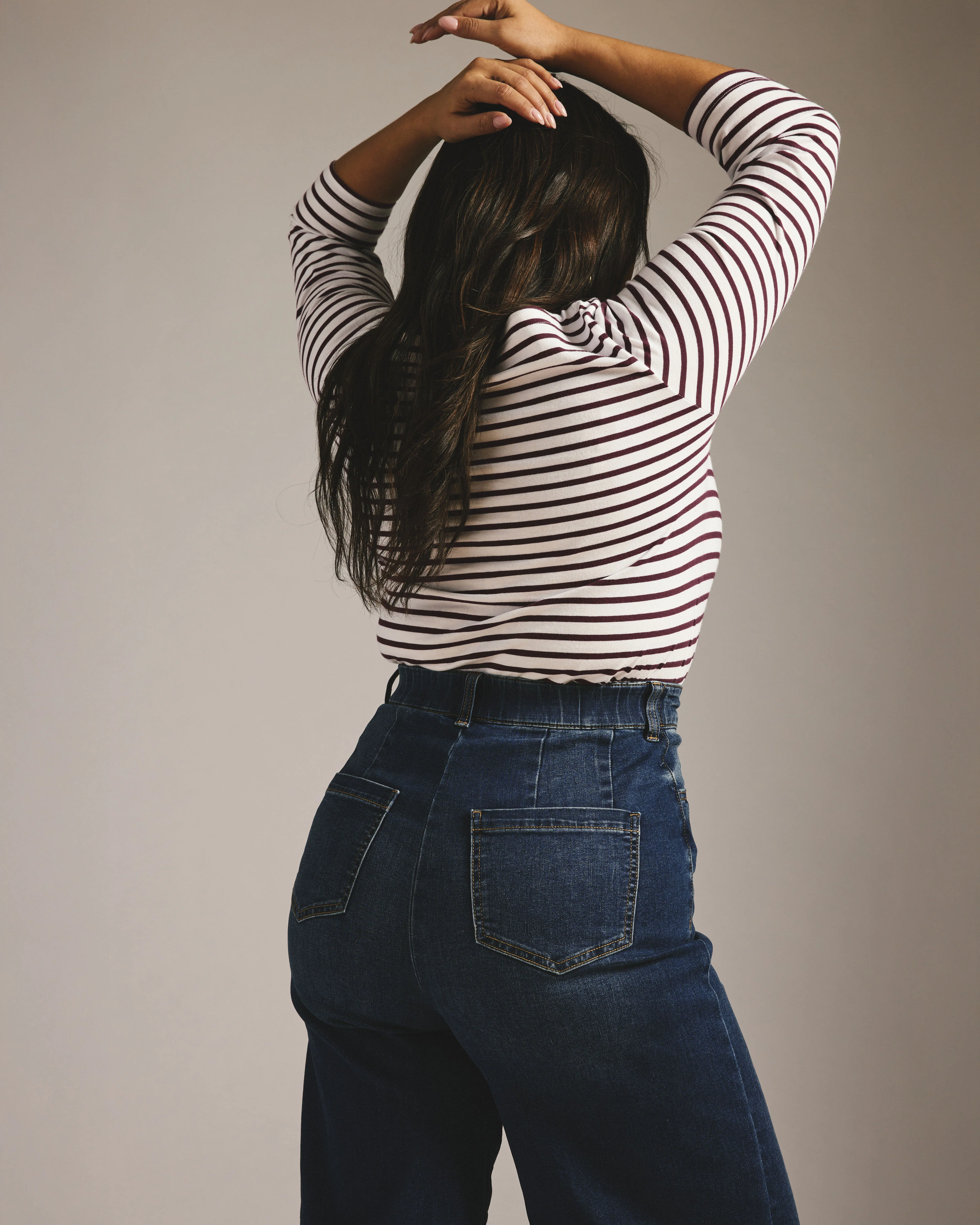 Carrie High Rise Wide Leg Jeans - Naval Blue Wash - Image 3