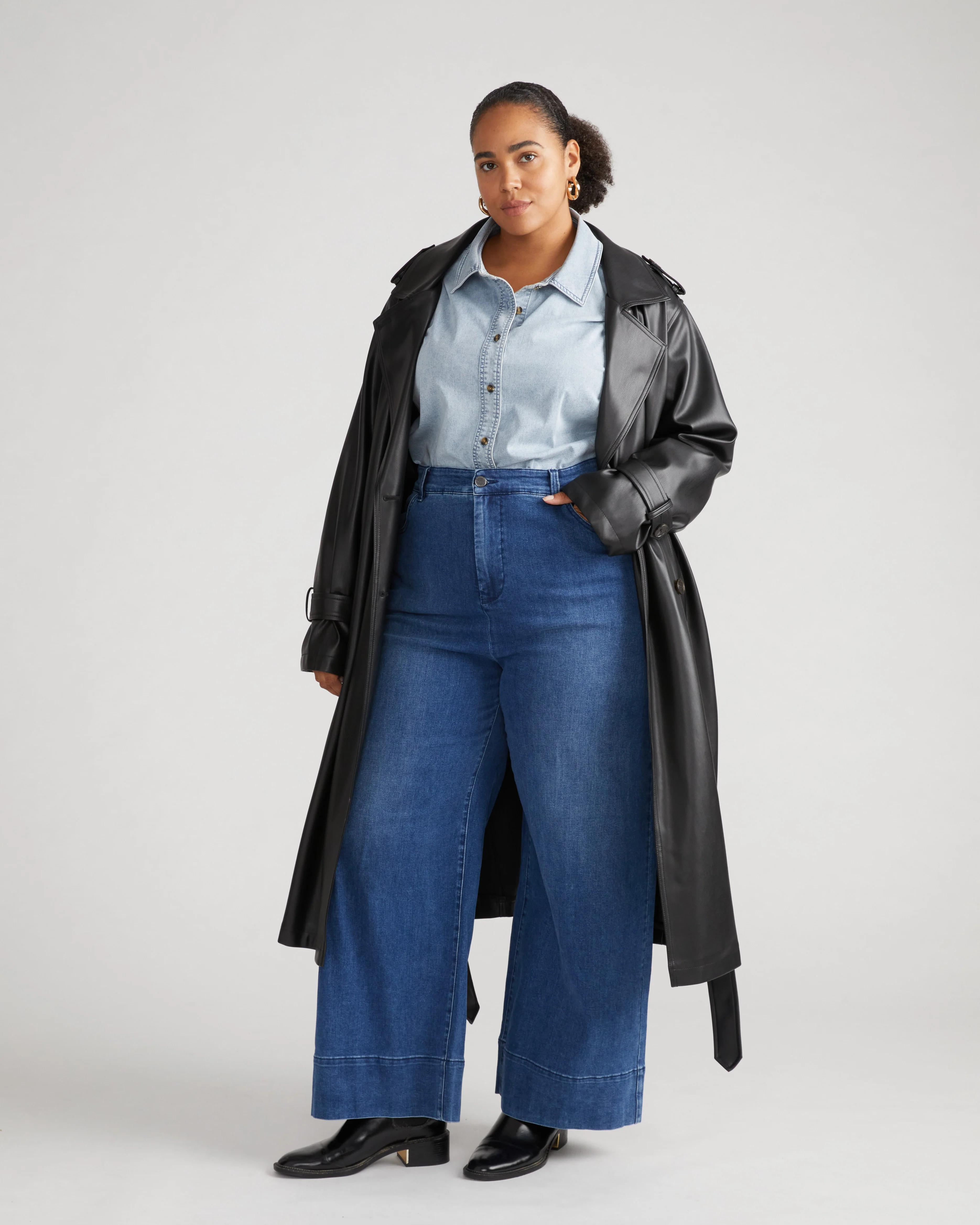 Carrie High Rise Wide Leg Jeans - True Blue - Image 18