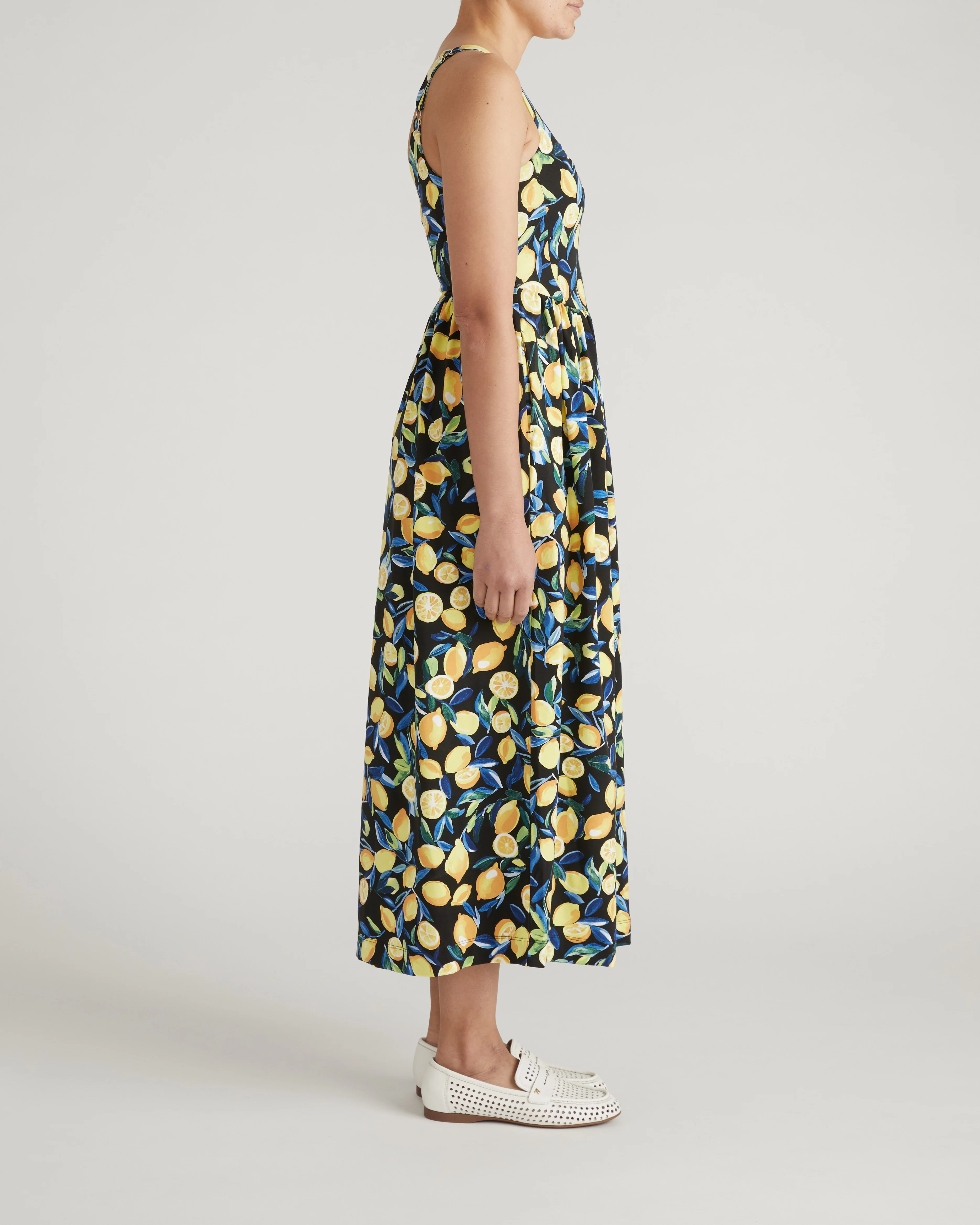 Cayo Cami Dress - Black Limoncello Print - Image 4