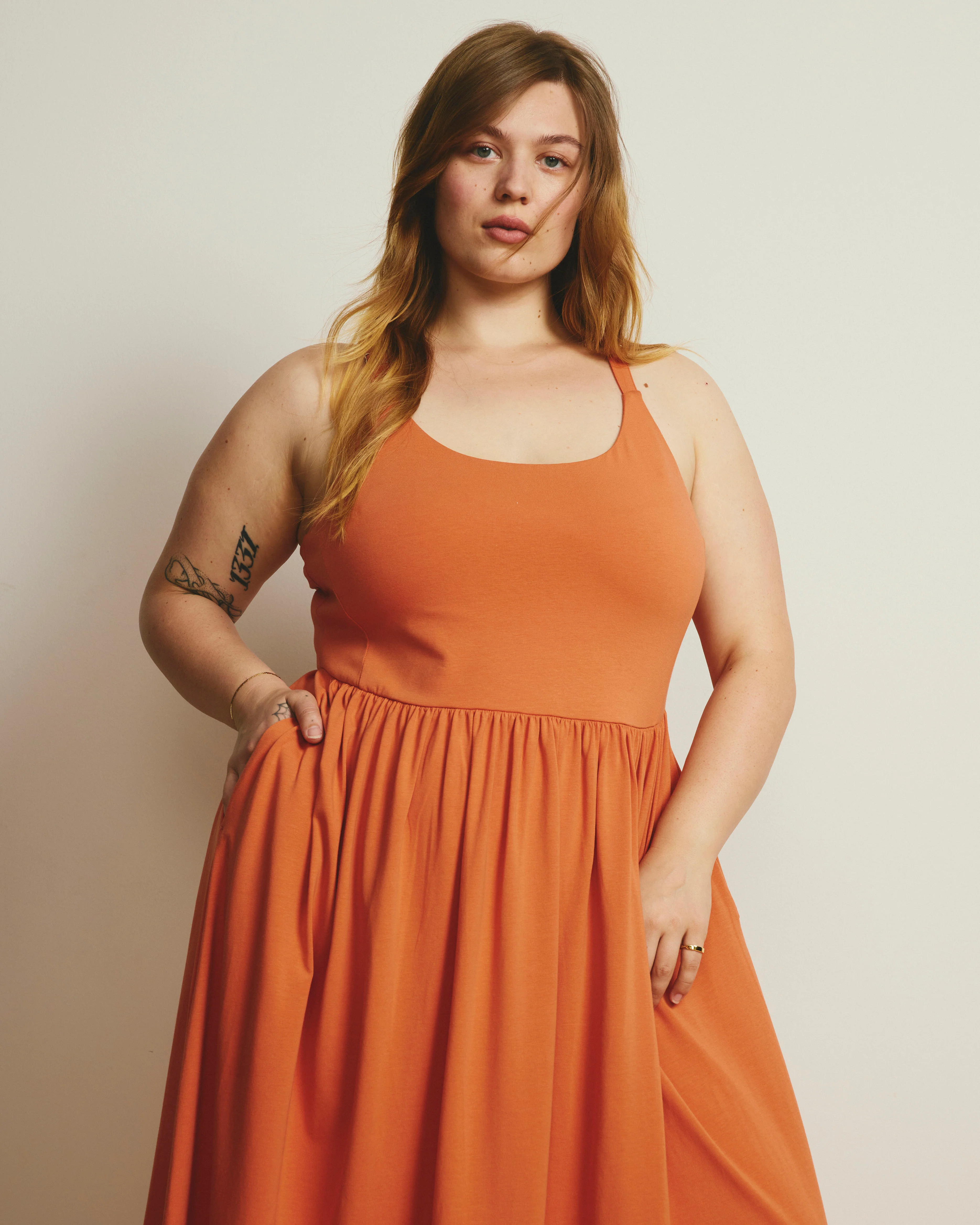 Cayo Cami Dress - Italian Orange - Image 4