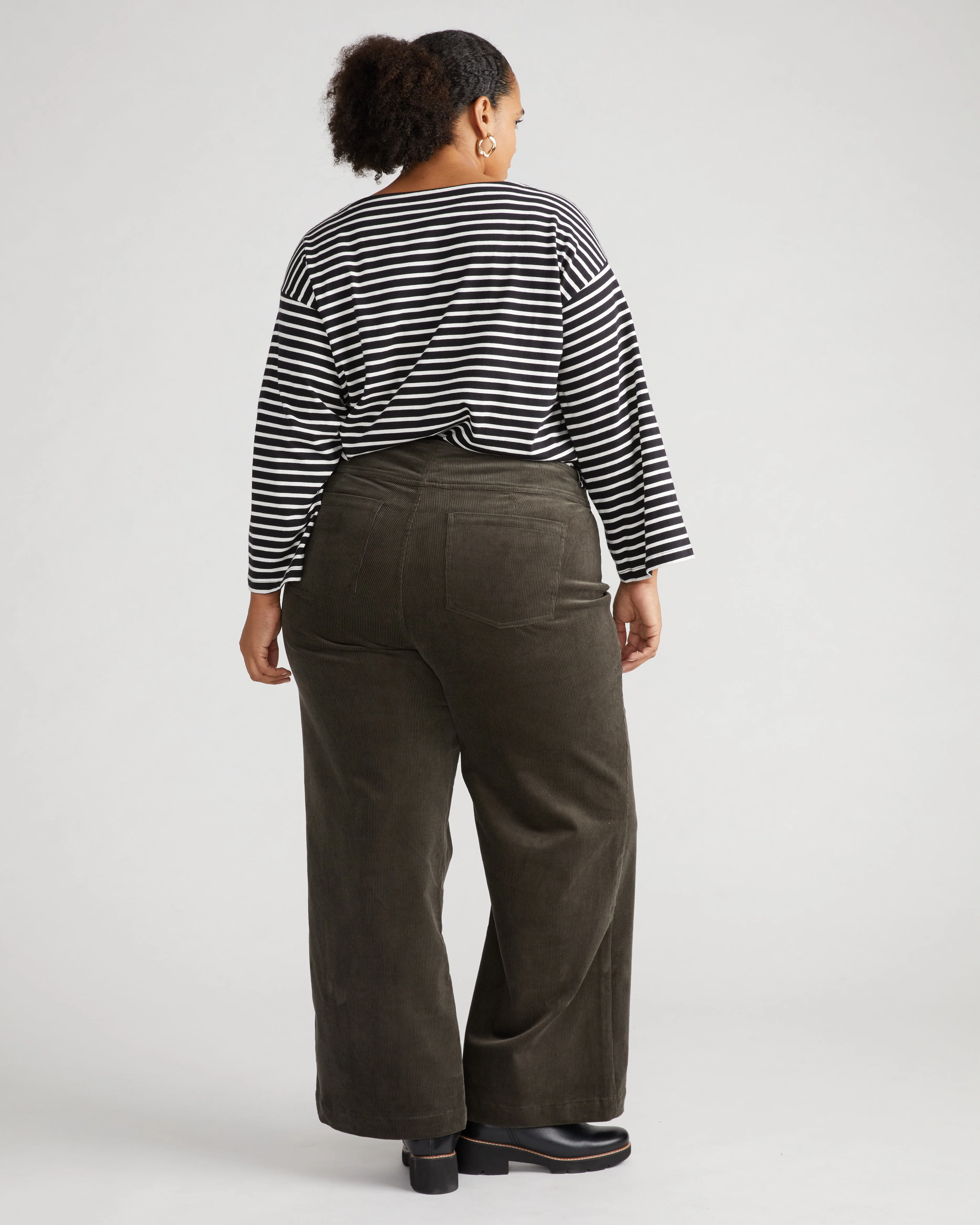 Charlie High Rise Sailor Cords - Nori - Image 3